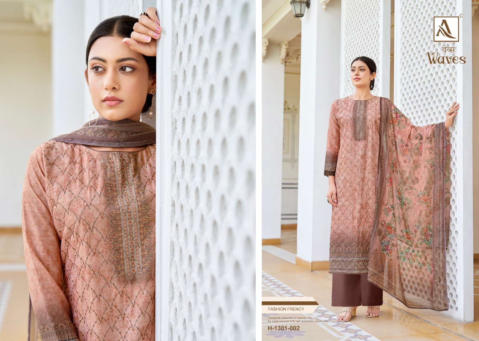 ALOK SUITS WAVES VISCOSE EMBROIDERY SALWAR SUIT