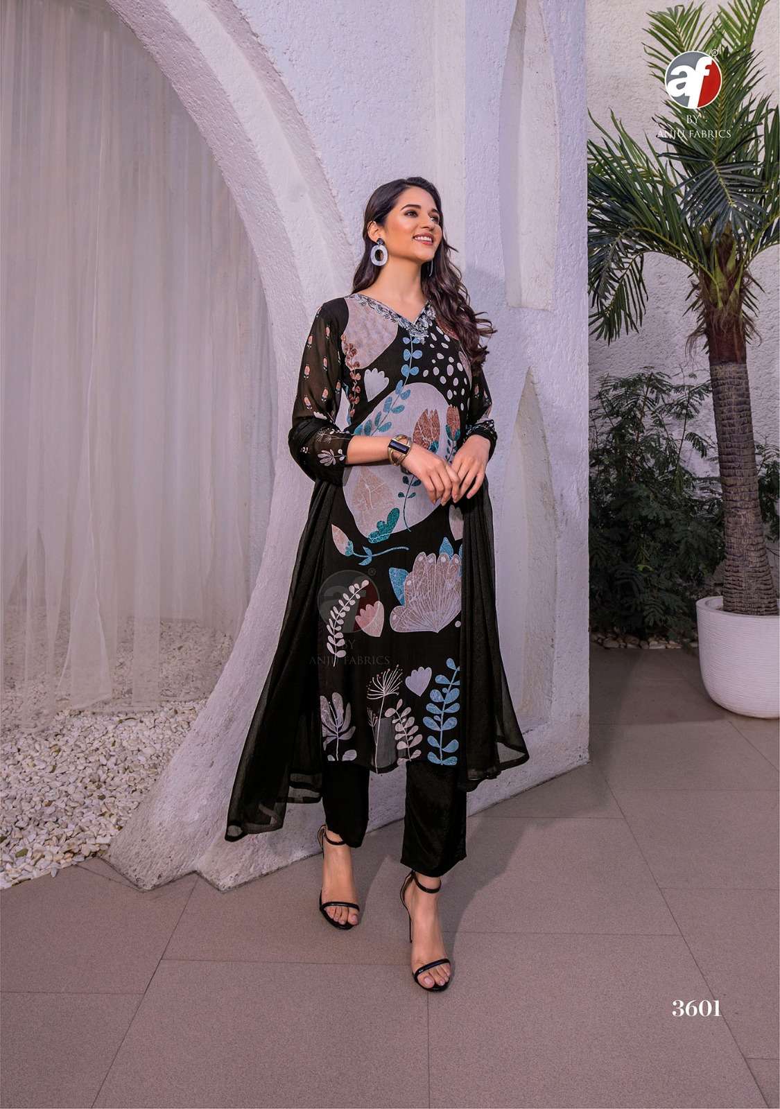 ANJU FABRICS NAZAR VOL 6 VISCOSE FANCY DESIGNER SUIT