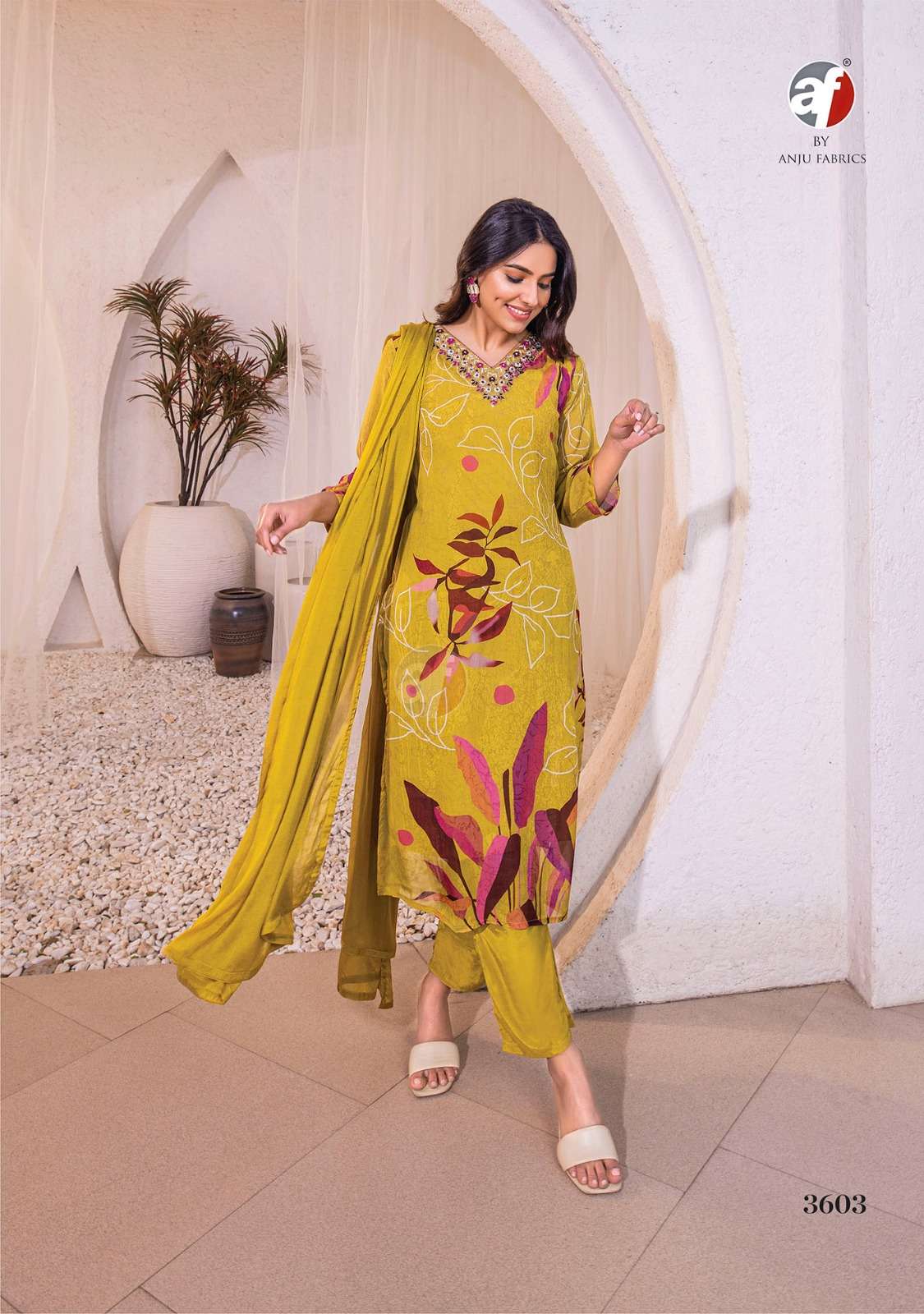 ANJU FABRICS NAZAR VOL 6 VISCOSE FANCY DESIGNER SUIT