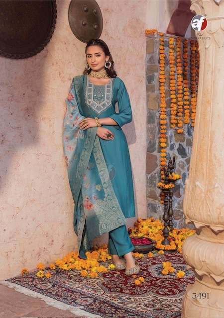 ANJU FABRICS SANGEET VOL 5 VISCOSE HEAVY DESIGNER KURTI COMBO SET 