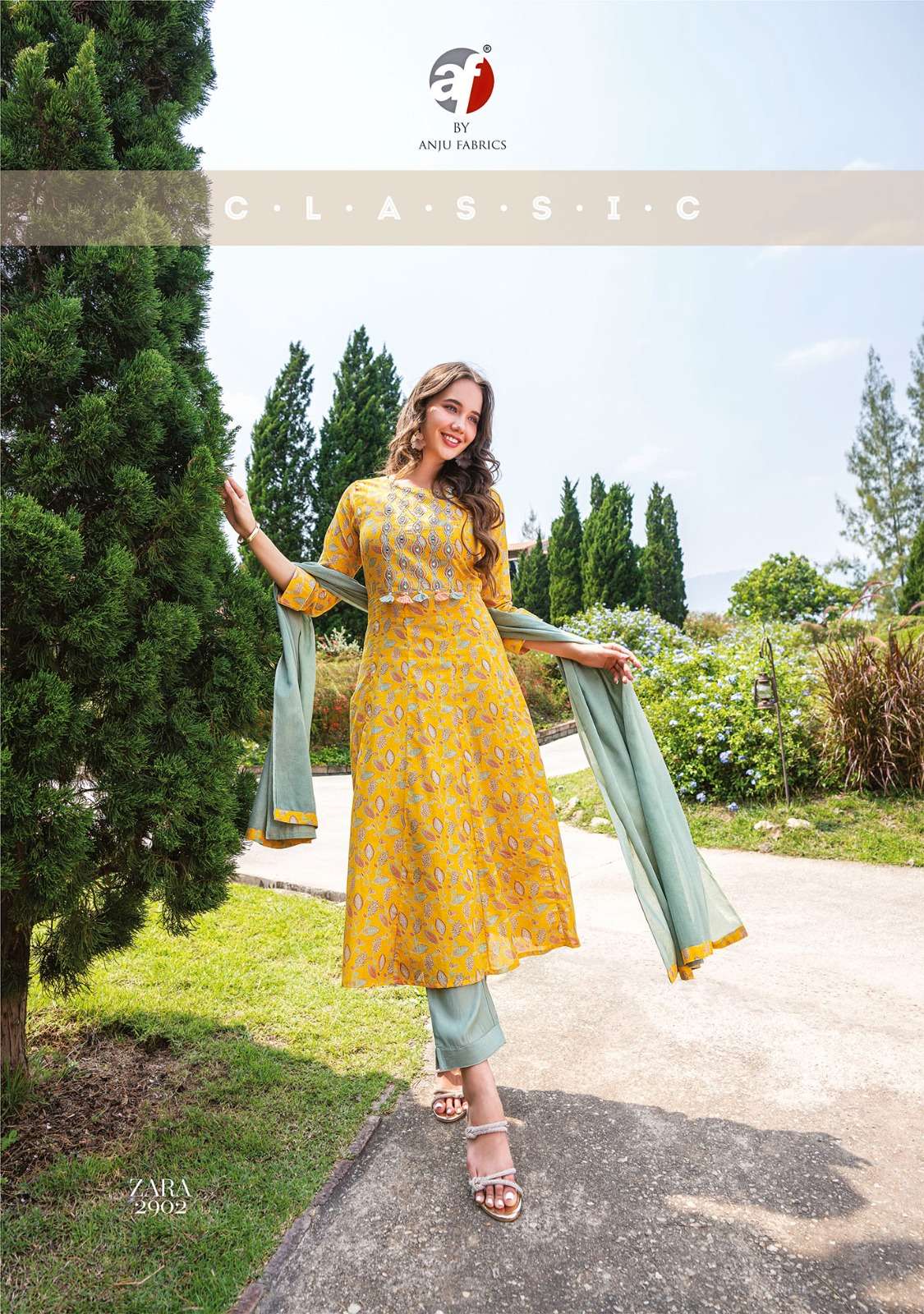 ANJU FABRICS ZARA VOL 3 FANCY DESIGNER PARTY WEAR SUIT