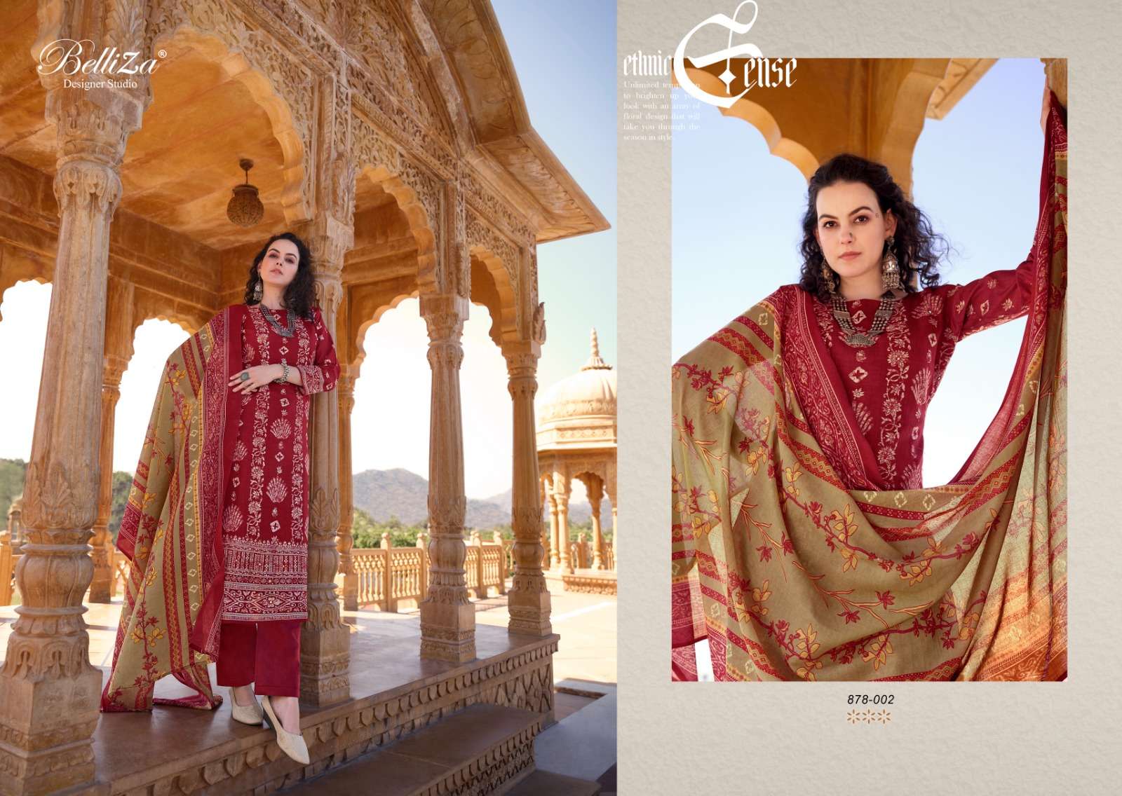 BELLIZA DESIGNER STUDIO MASHUQA COTTON DIGITAL PRINT SUIT