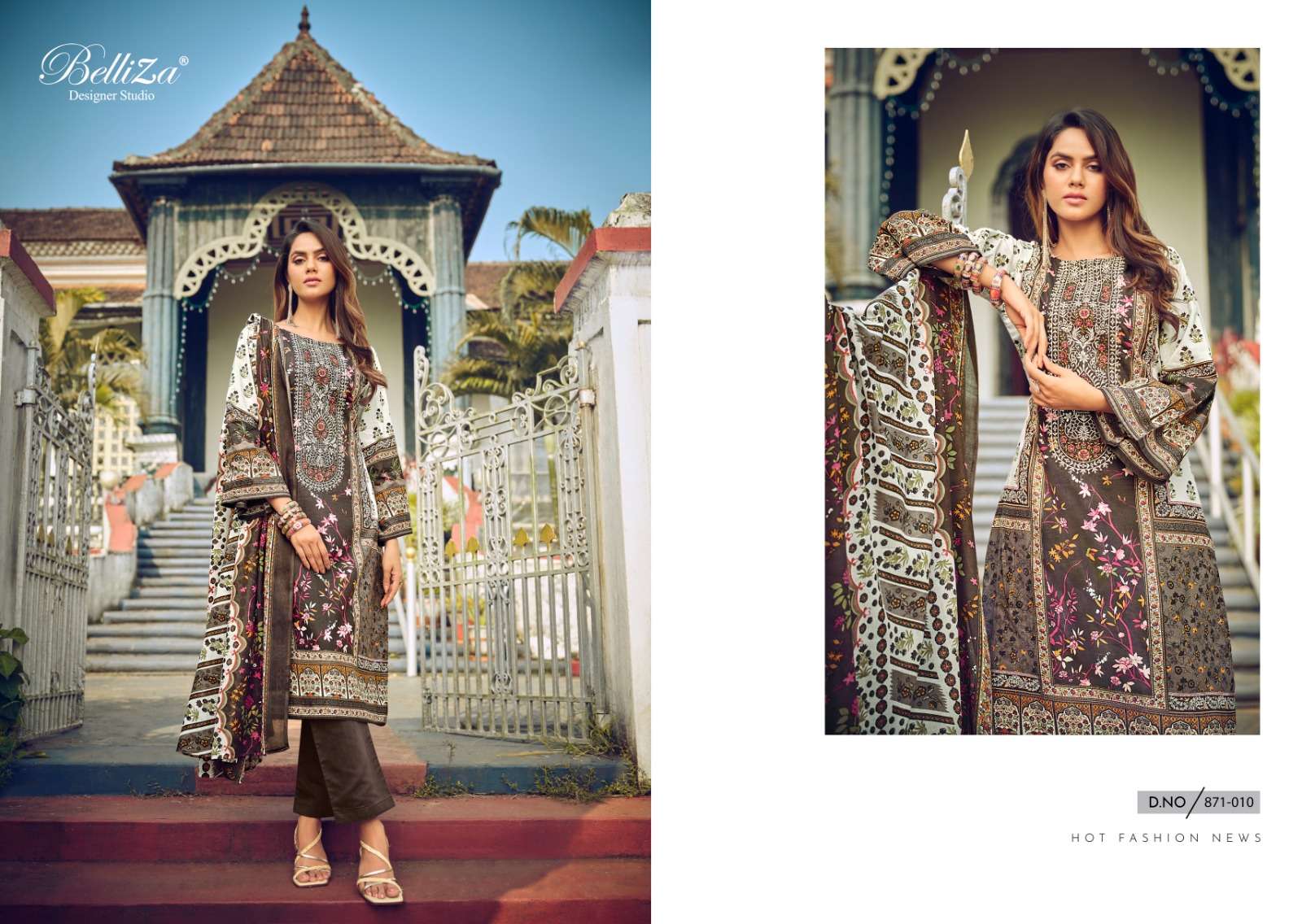 BELLIZA DESIGNER SUITS NAIRA VOL 30 COTTON DIGITAL PRINT SUIT
