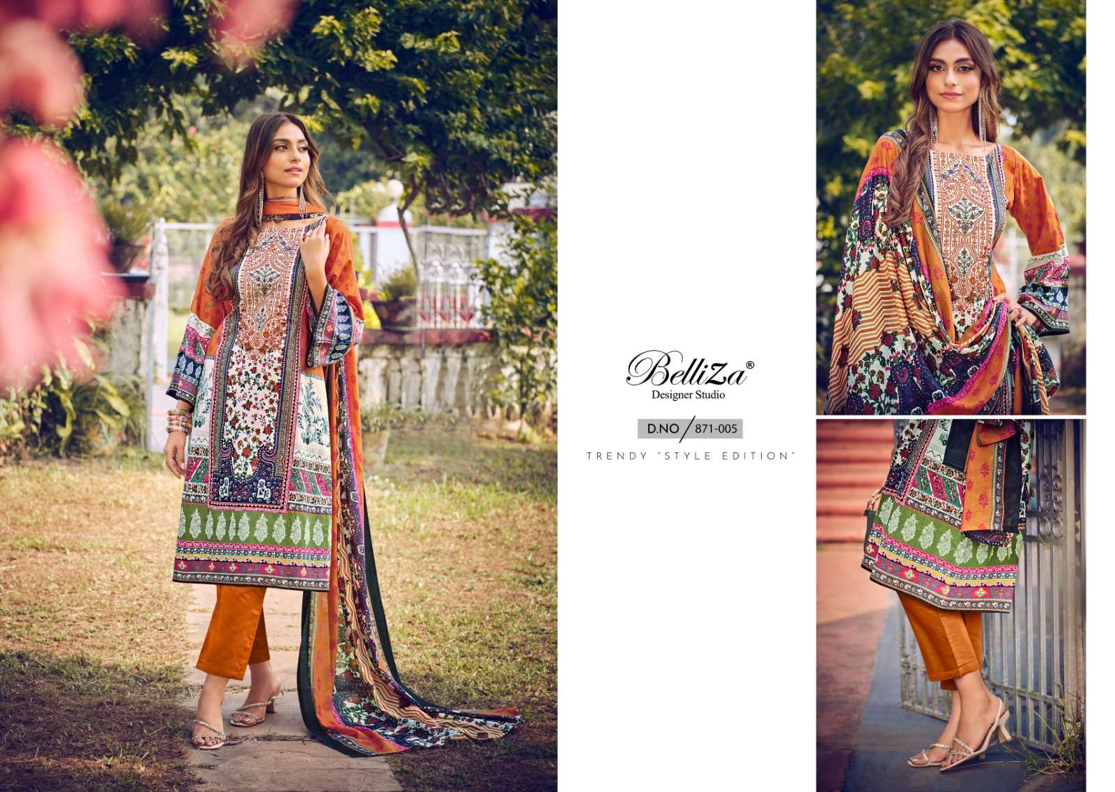 BELLIZA DESIGNER SUITS NAIRA VOL 30 COTTON DIGITAL PRINT SUIT