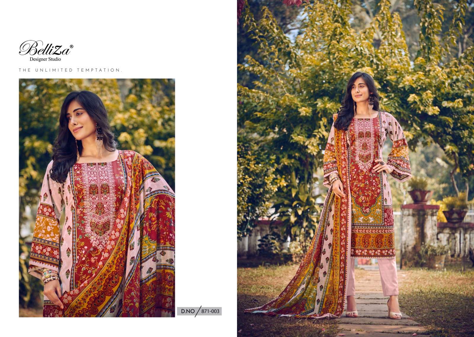 BELLIZA DESIGNER SUITS NAIRA VOL 30 COTTON DIGITAL PRINT SUIT