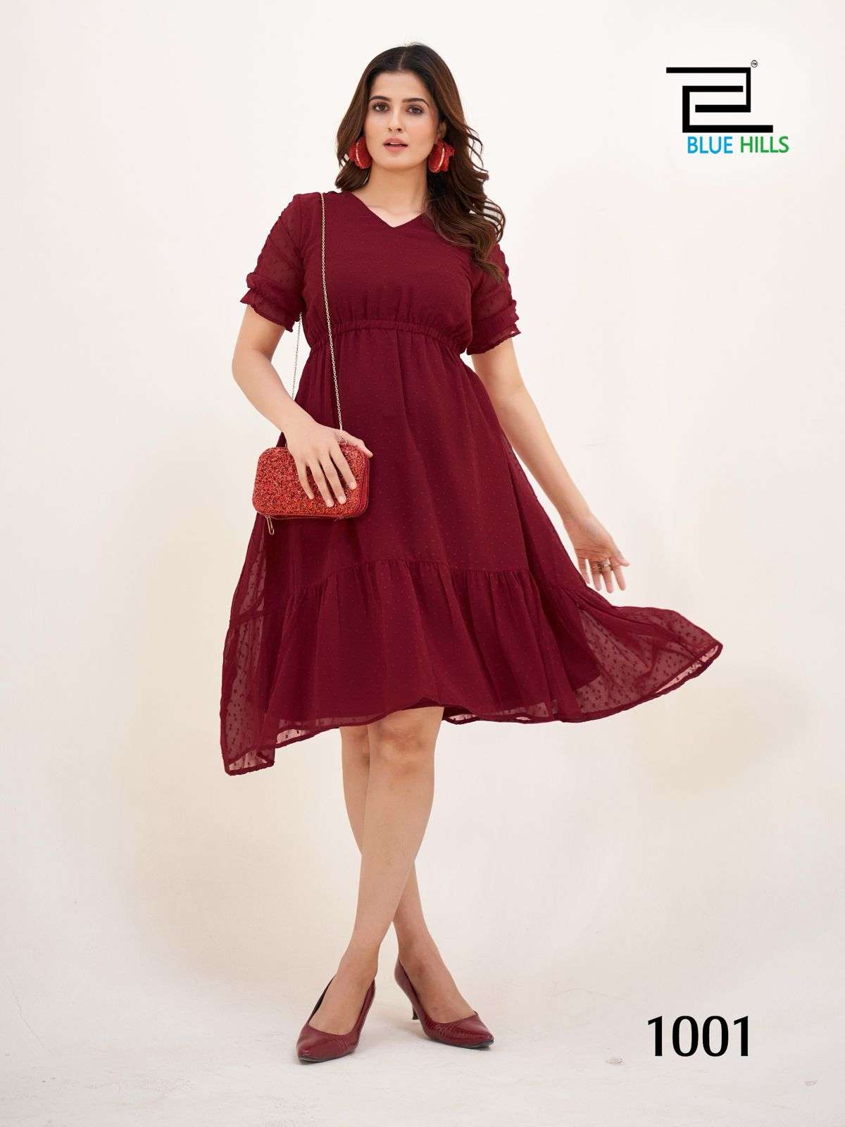 BLUE HILLS BELLE FANCY TUNIC STYLE KURTI