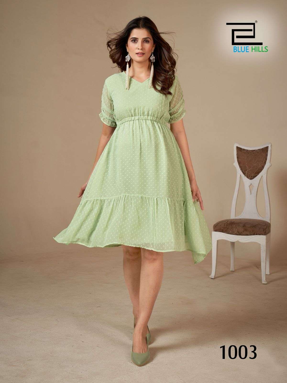 BLUE HILLS BELLE FANCY TUNIC STYLE KURTI