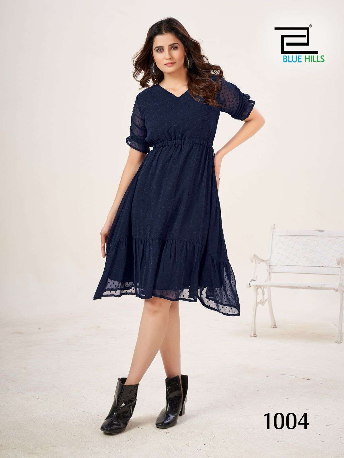 BLUE HILLS BELLE FANCY TUNIC STYLE KURTI