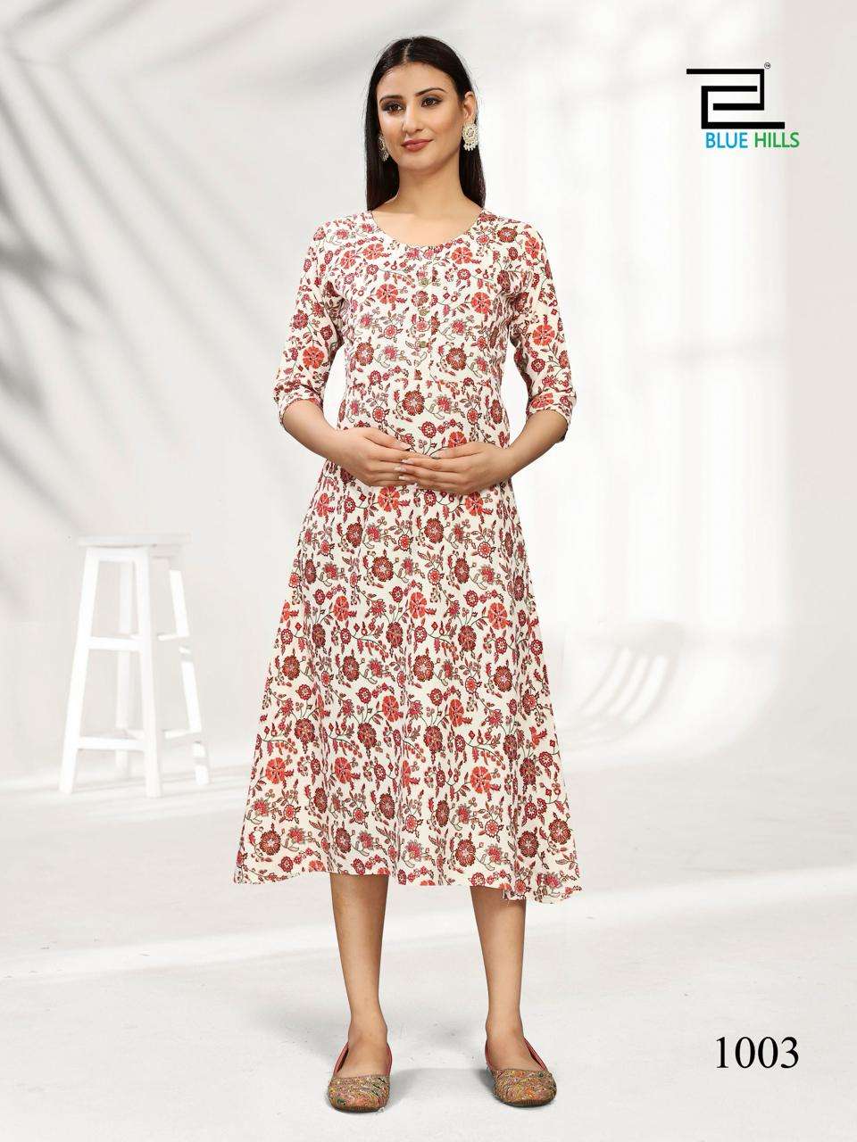 BLUE HILLS GOD GIFT FEEDING PATTERN KURTI