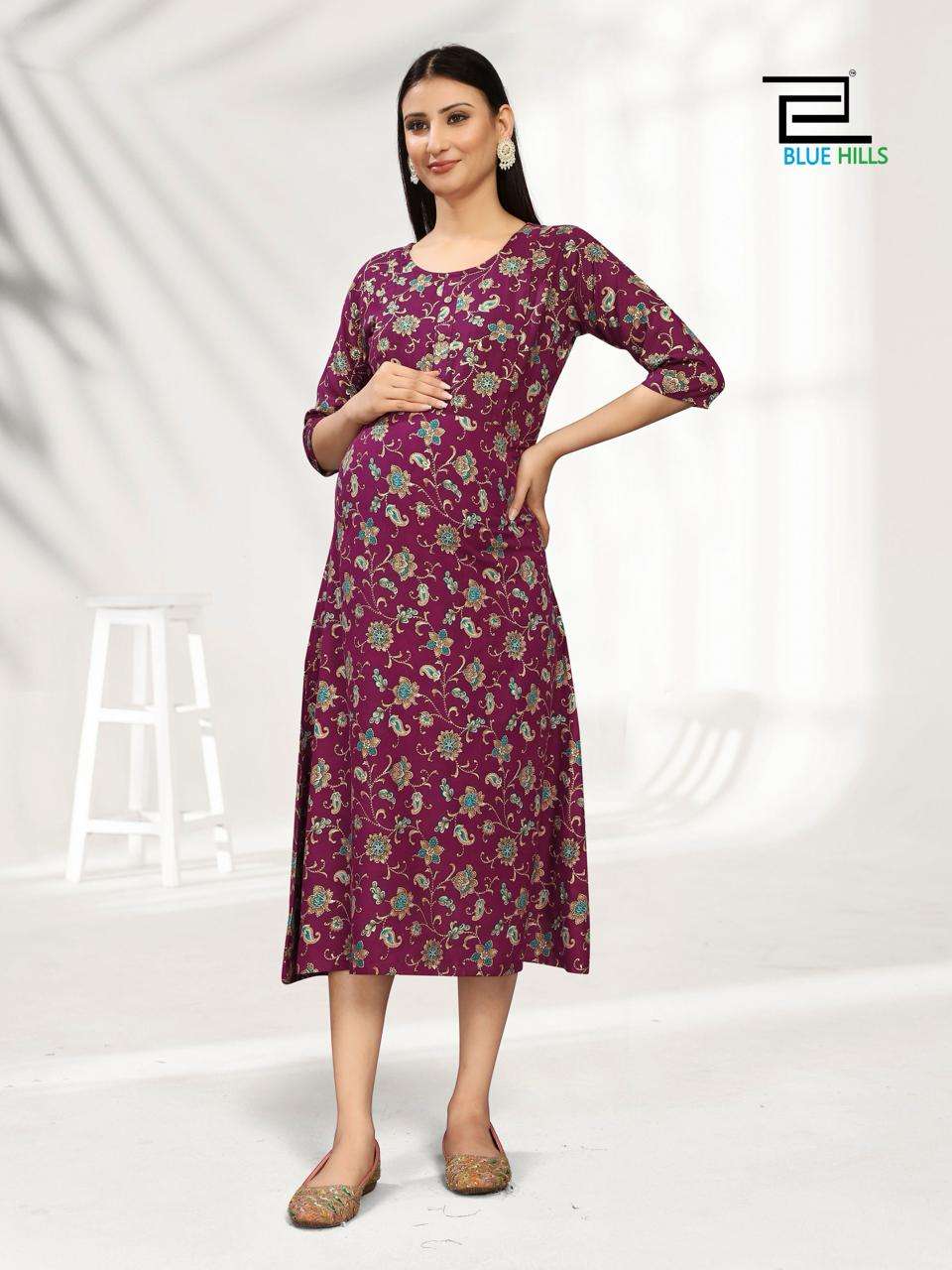 BLUE HILLS GOD GIFT FEEDING PATTERN KURTI