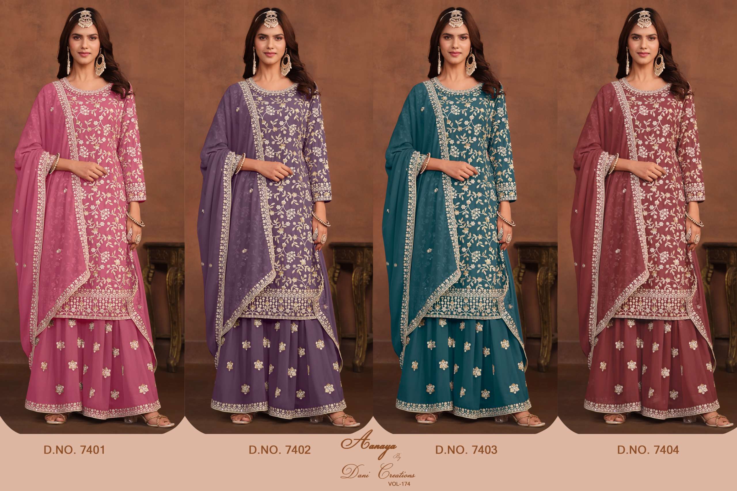 DANI CREATION AANAYA VOL 174 GEORGETTE DESIGNER SUIT
