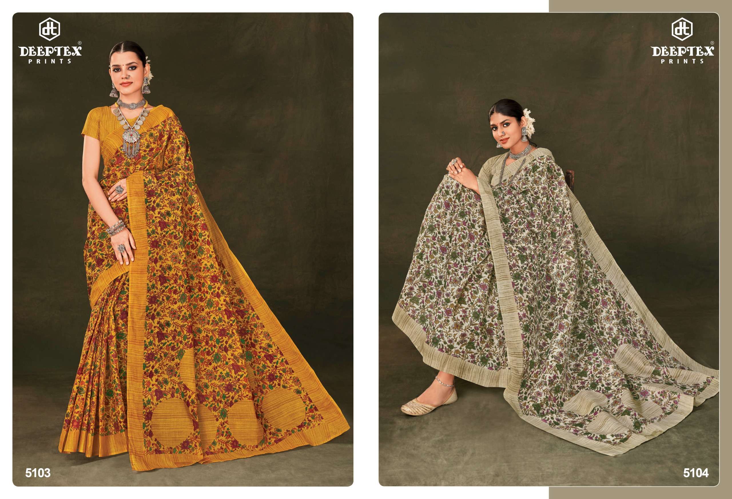 DEEPTEX PRINTS MOTHER INDIA VOL 51 COTTTON PRINTED SAREE