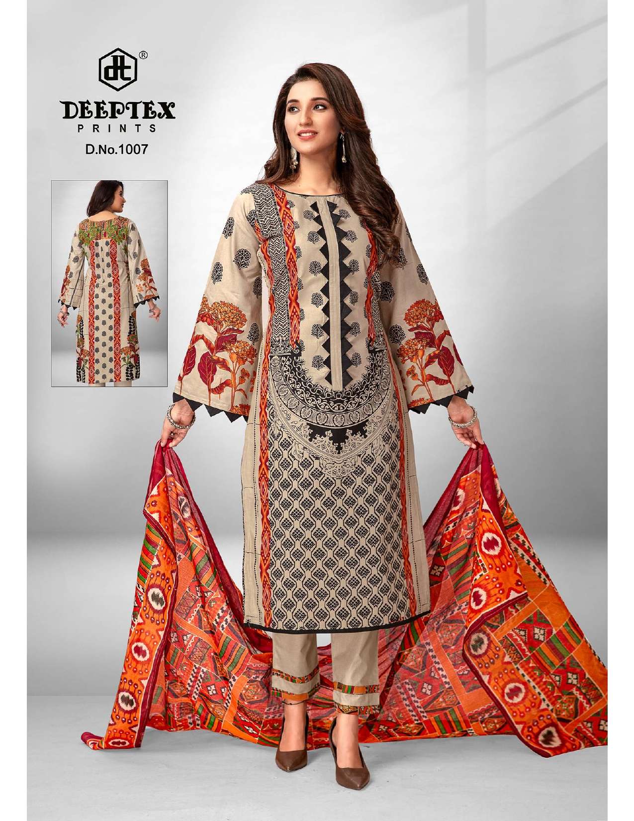 DEEPTEX PRINTS ROOHI ZARA VOL 1 LAWN COTTON SUIT