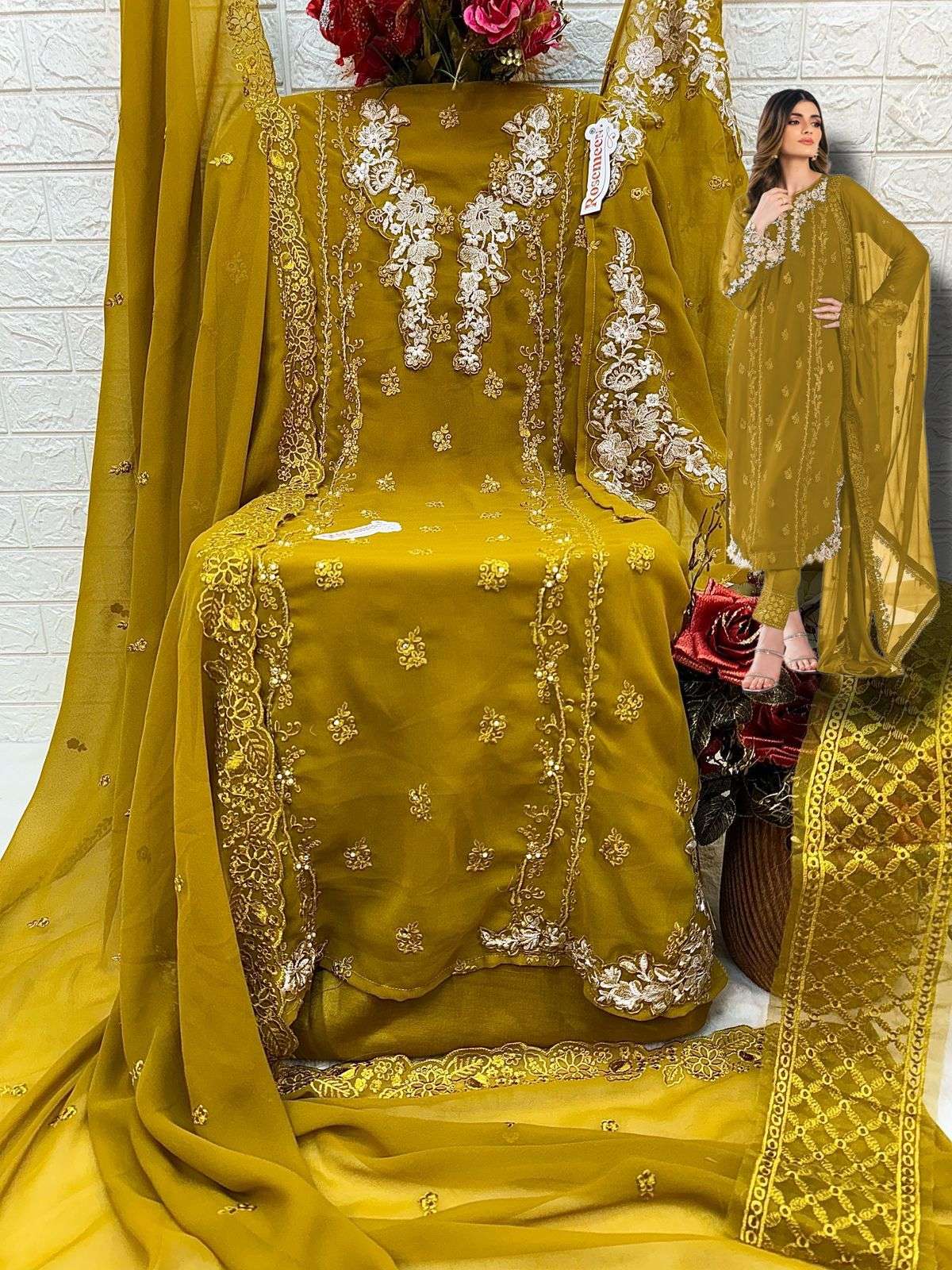 FEPIC ROSEMEEN C 1685 GEORGETTE EMBROIDERED SUIT