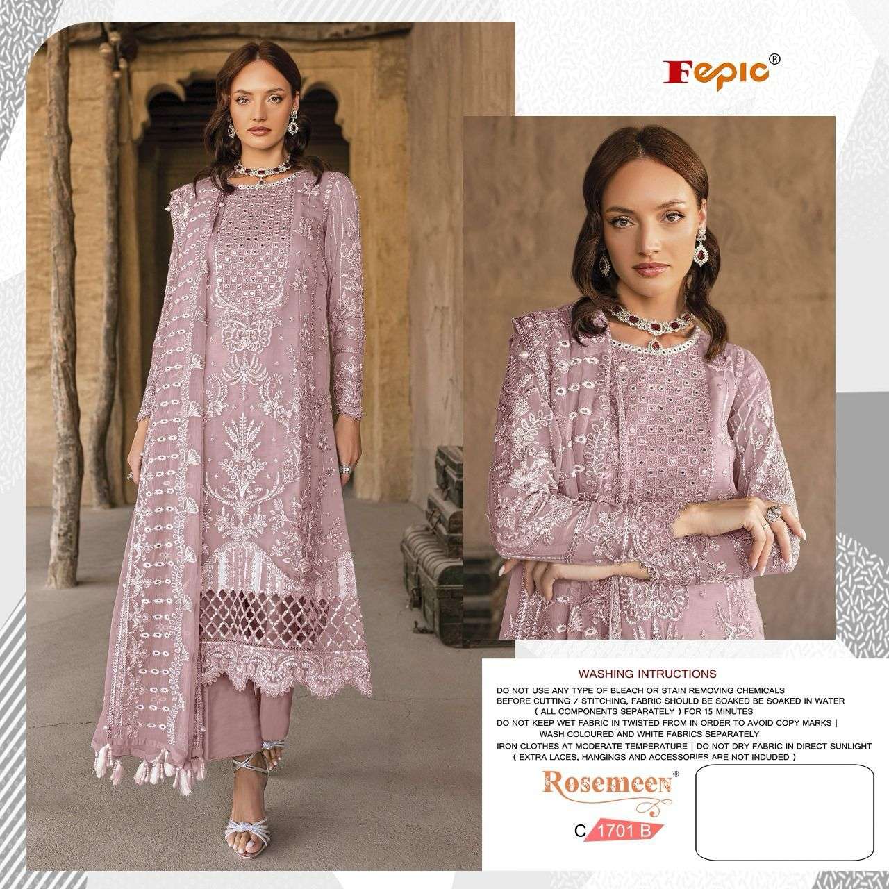  FEPIC ROSEMEEN C 1701 BEAUTIFUL DESIGNER SUIT