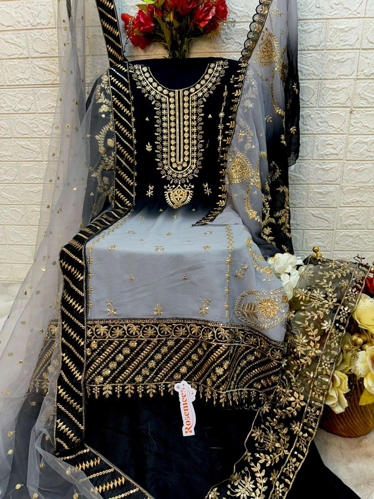  FEPIC ROSEMEEN C 1763 WEDDING WEAR EMBROIDERED SUIT