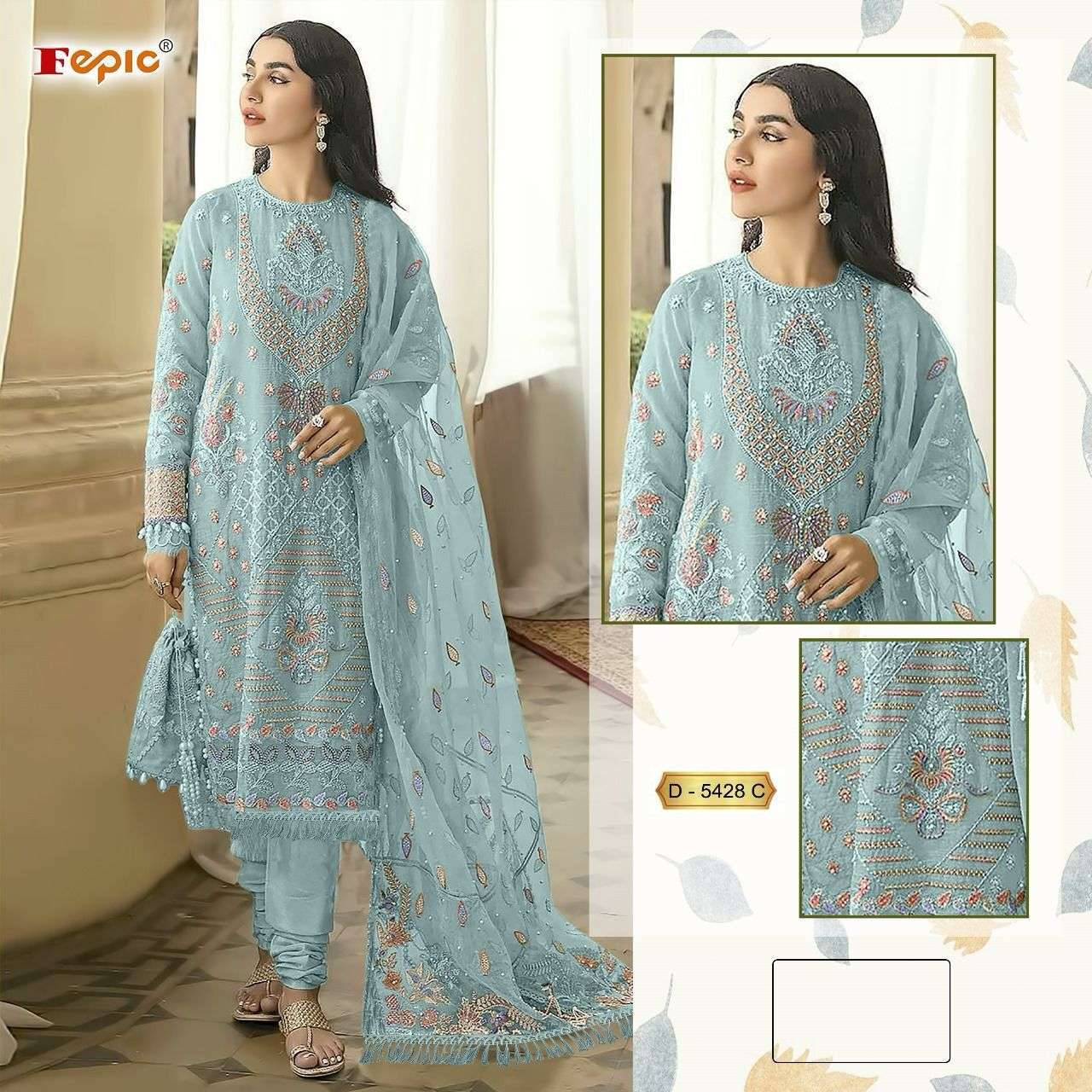 FEPIC ROSEMEEN D 5428 PAKISTANI GEORGETTE SUITS 