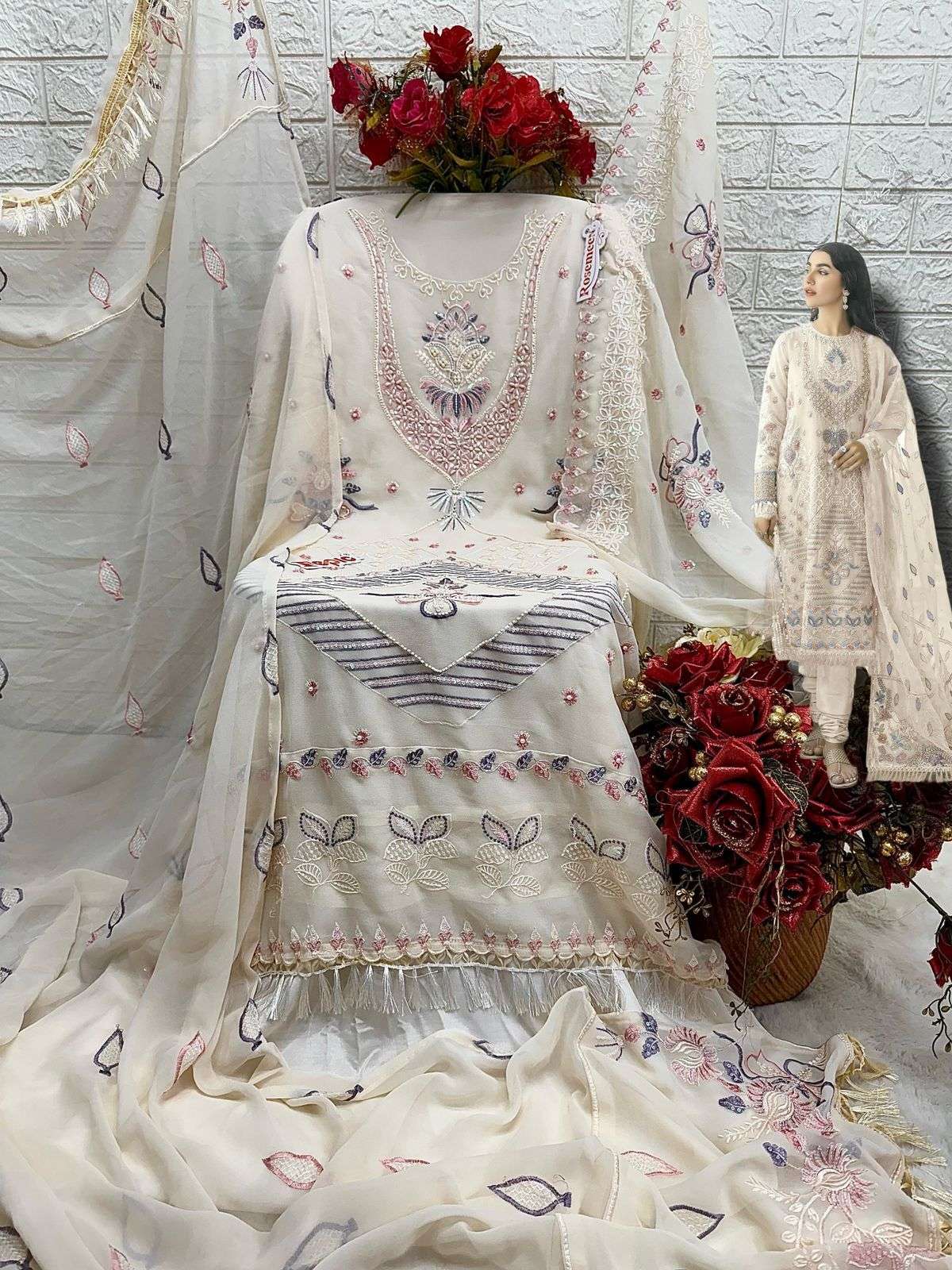 FEPIC ROSEMEEN D 5428 PAKISTANI GEORGETTE SUITS 