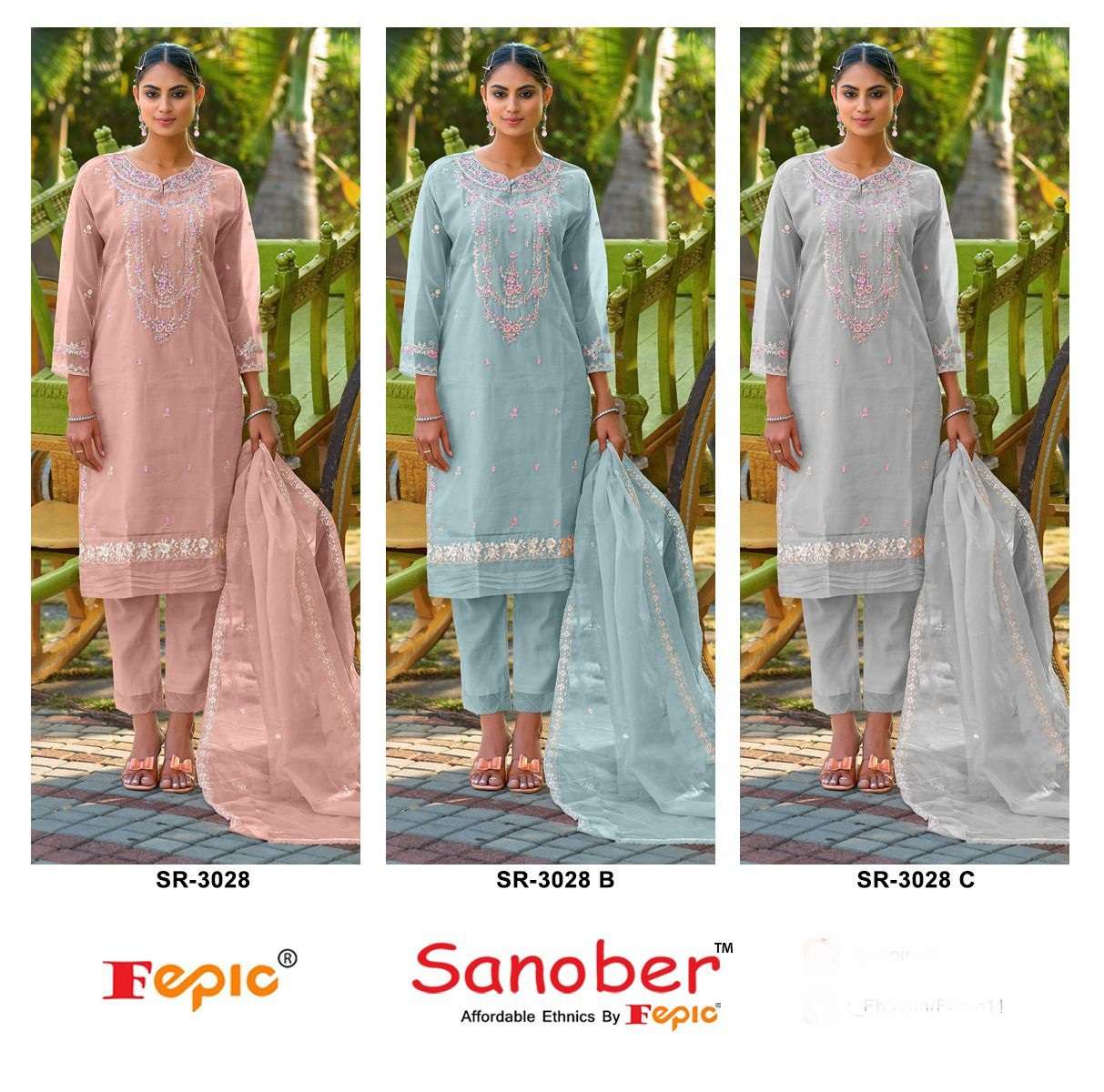 FEPIC SANOBER SR 3028 FANCY DESIGNER READY MADE SUIT