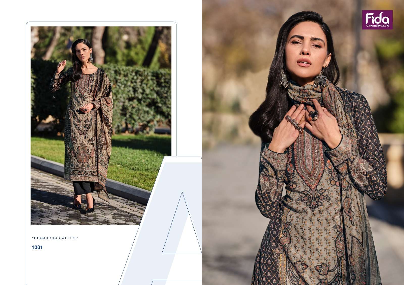FIDA HAYA DIGITAL BLENDED COTTON SUIT