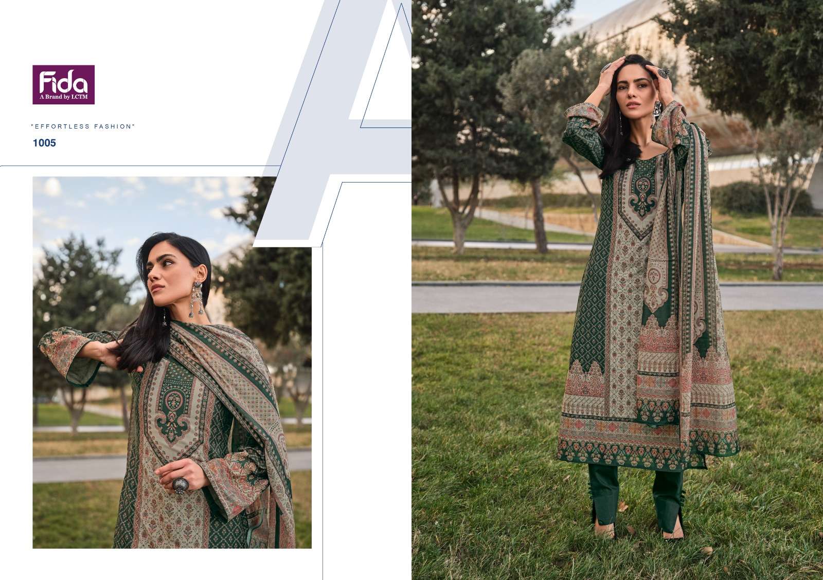 FIDA HAYA DIGITAL BLENDED COTTON SUIT