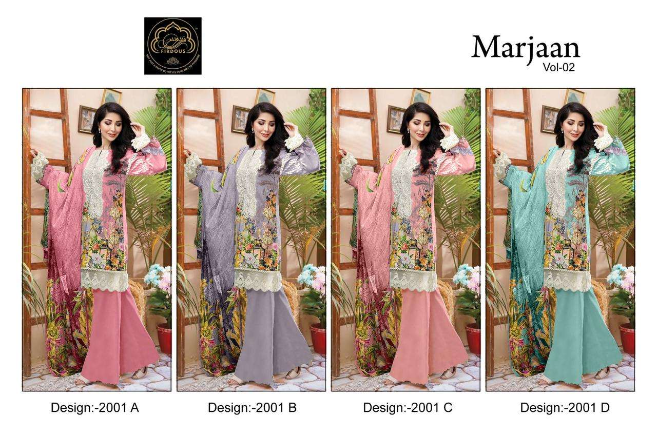 FIRDOUS MARJAAN VOL 2 COTTON SALWAR KAMEEZ 