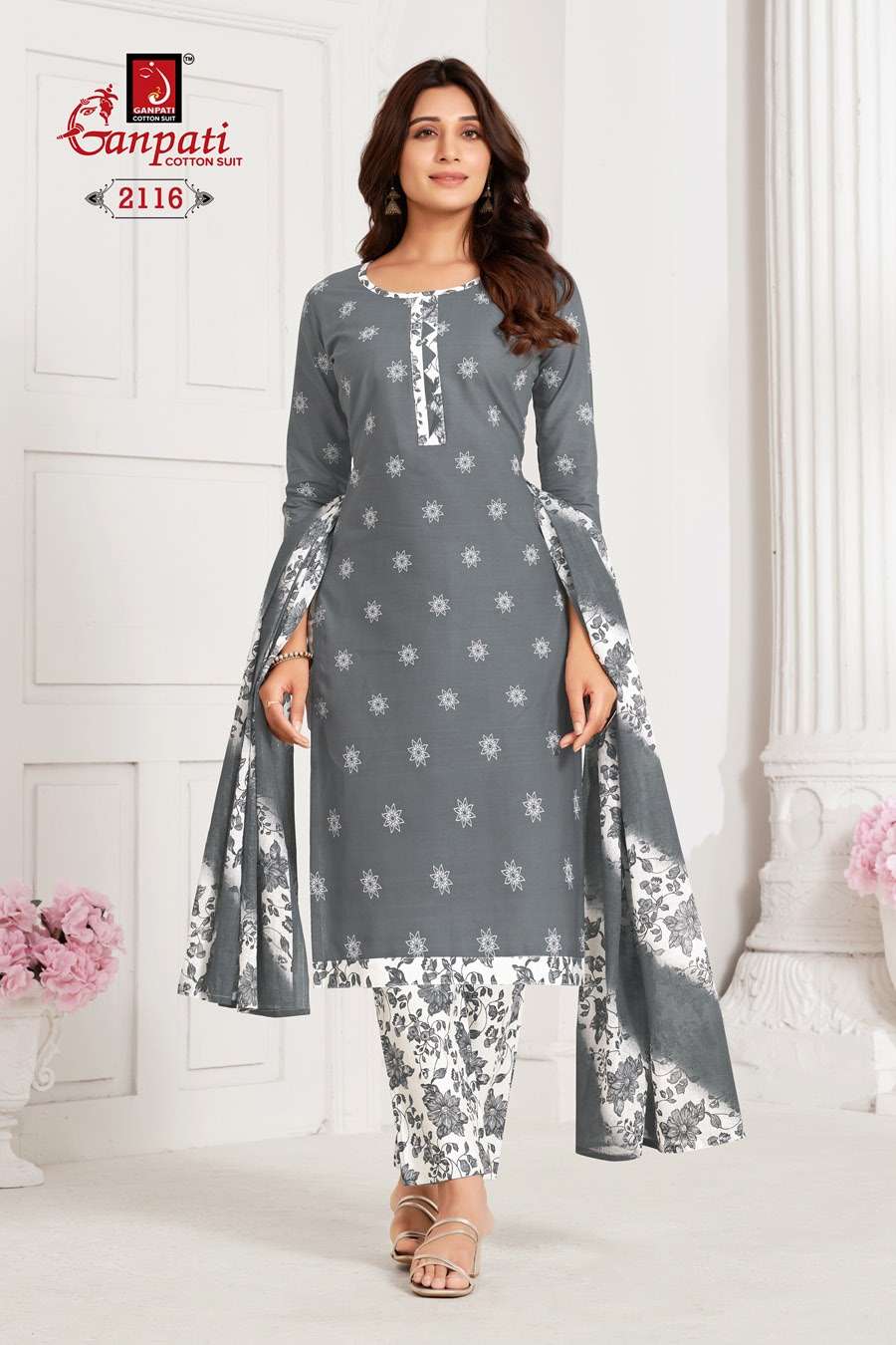 GANPATI JIGHYASHA VOL 21 PANT STYLE REGULAR WEAR COTTON SUIT