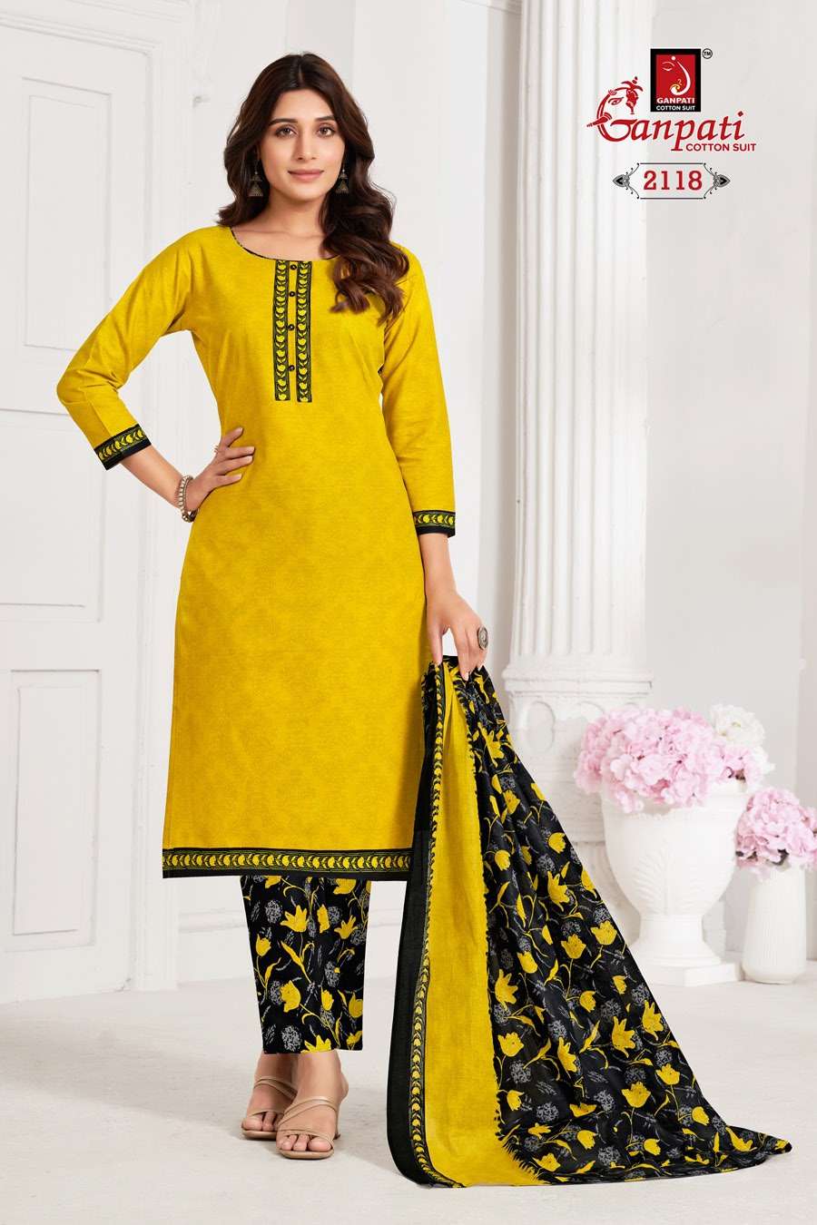GANPATI JIGHYASHA VOL 21 PANT STYLE REGULAR WEAR COTTON SUIT