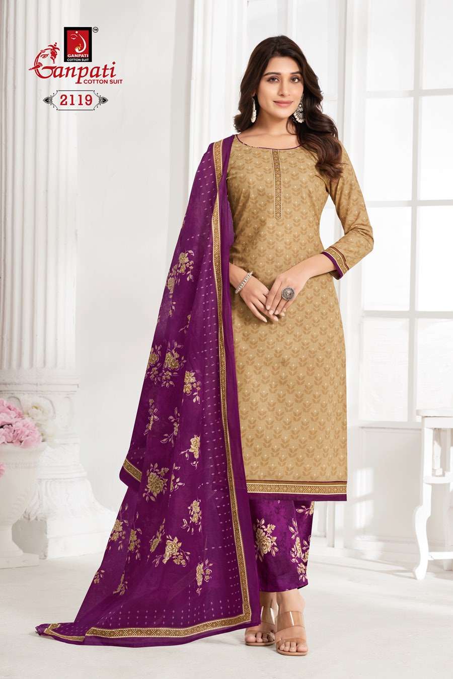 GANPATI JIGHYASHA VOL 21 PANT STYLE REGULAR WEAR COTTON SUIT
