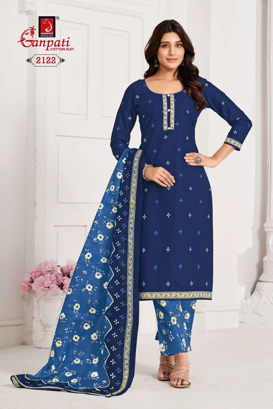 GANPATI JIGHYASHA VOL 21 PANT STYLE REGULAR WEAR COTTON SUIT