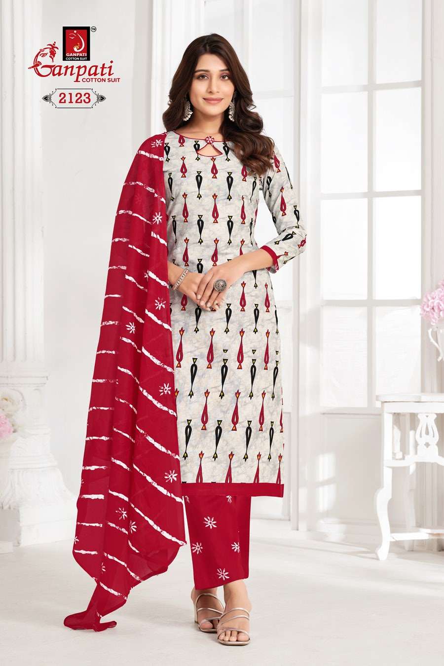 GANPATI JIGHYASHA VOL 21 PANT STYLE REGULAR WEAR COTTON SUIT