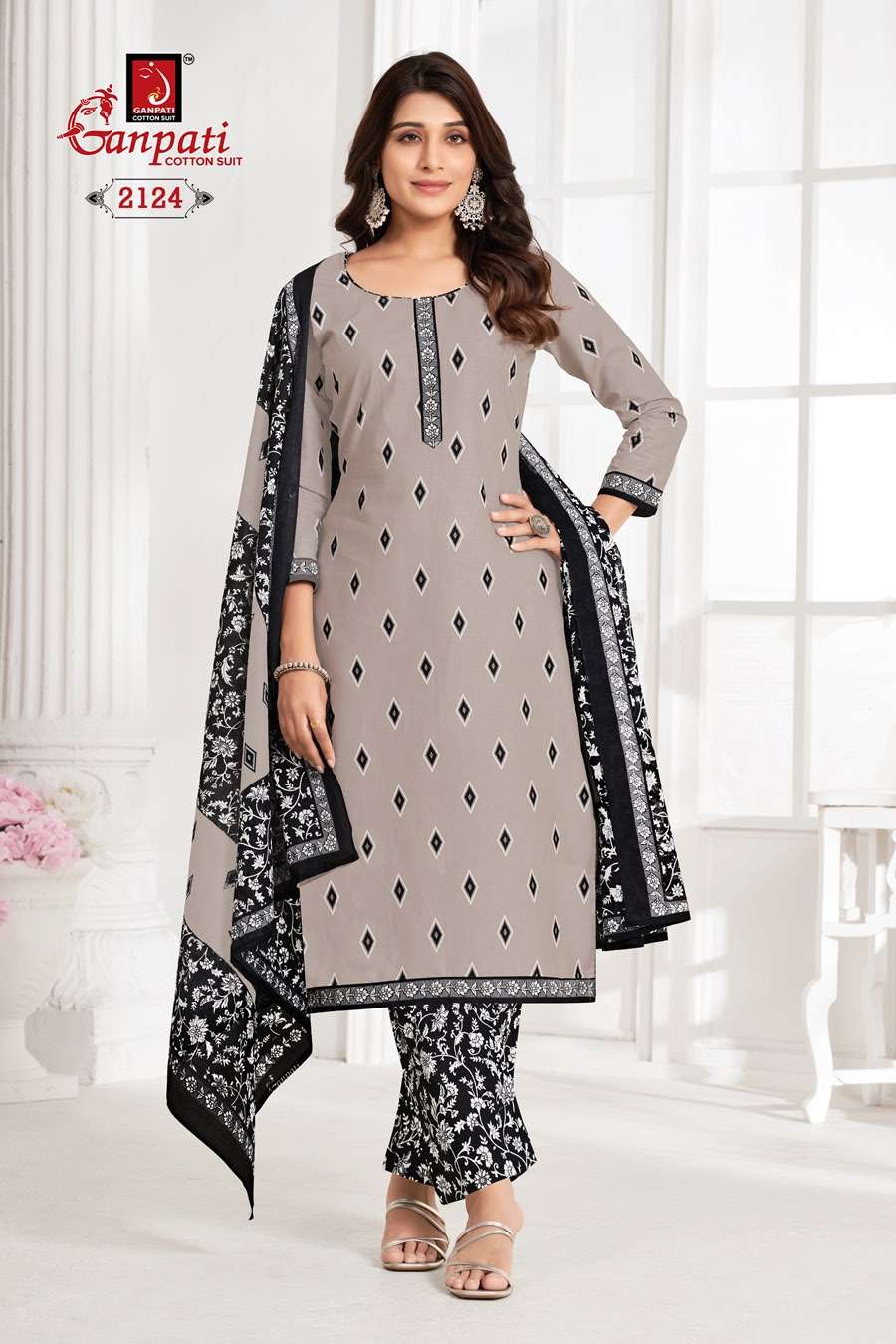 GANPATI JIGHYASHA VOL 21 PANT STYLE REGULAR WEAR COTTON SUIT