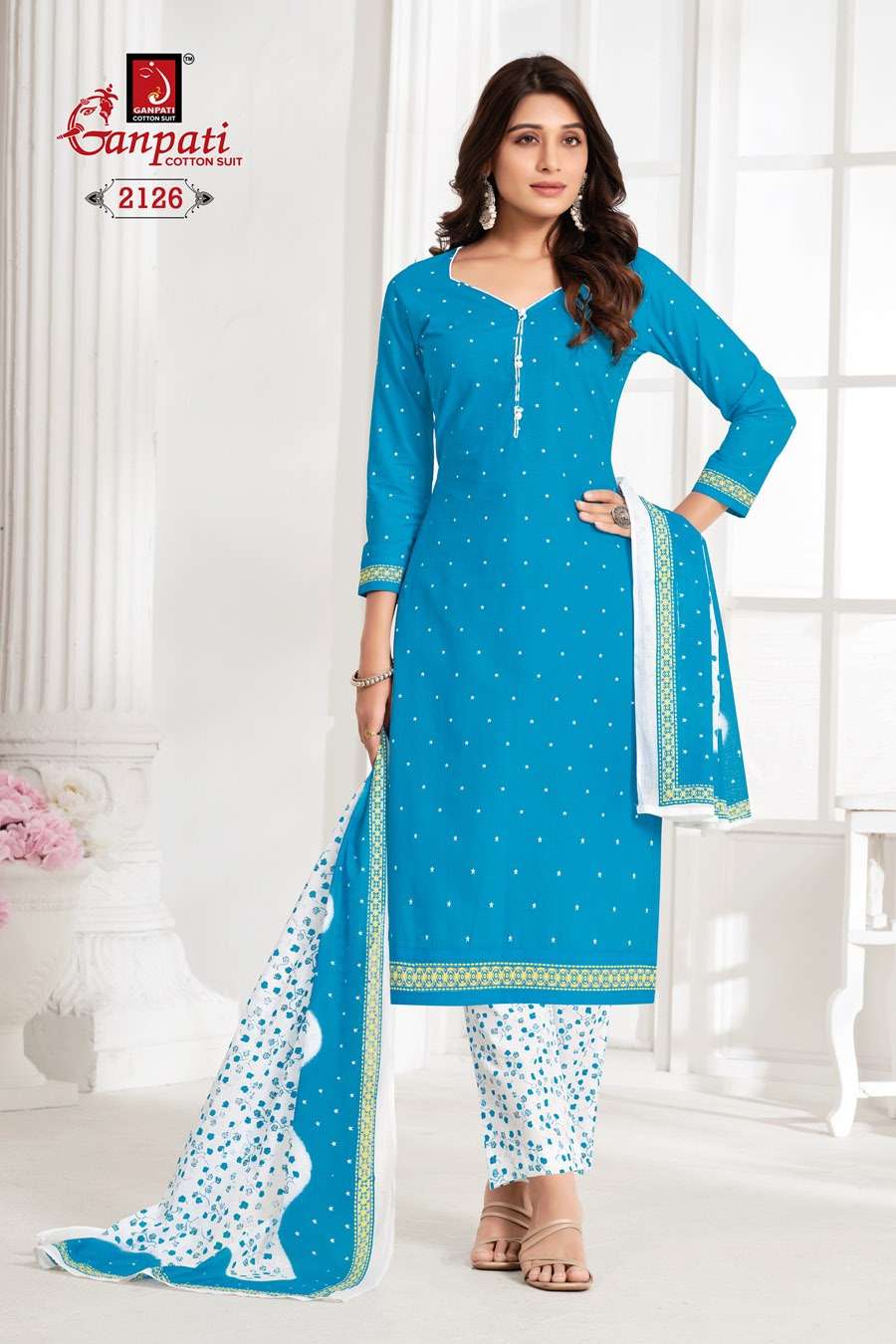 GANPATI JIGHYASHA VOL 21 PANT STYLE REGULAR WEAR COTTON SUIT