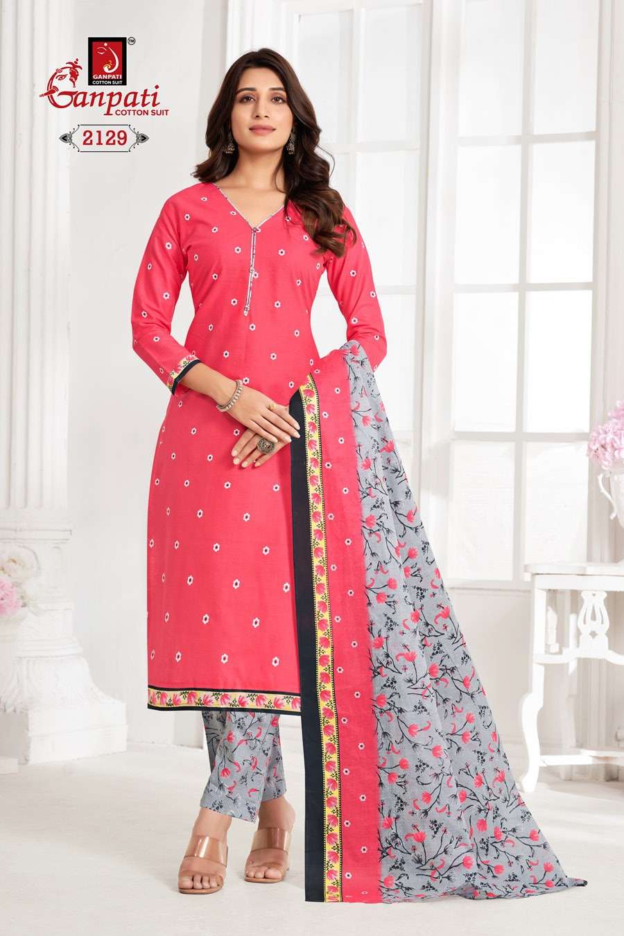 GANPATI JIGHYASHA VOL 21 PANT STYLE REGULAR WEAR COTTON SUIT