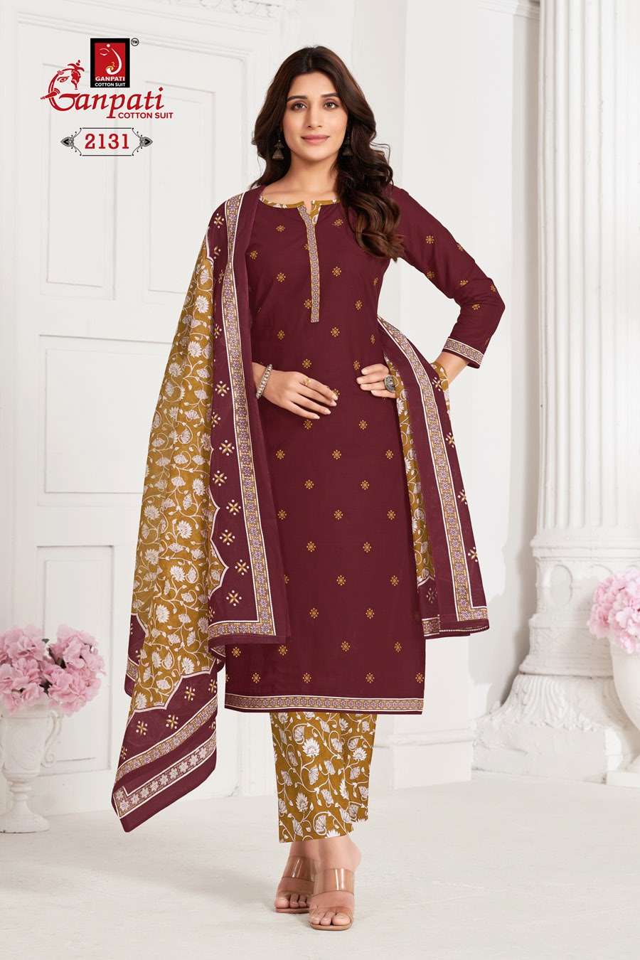 GANPATI JIGHYASHA VOL 21 PANT STYLE REGULAR WEAR COTTON SUIT