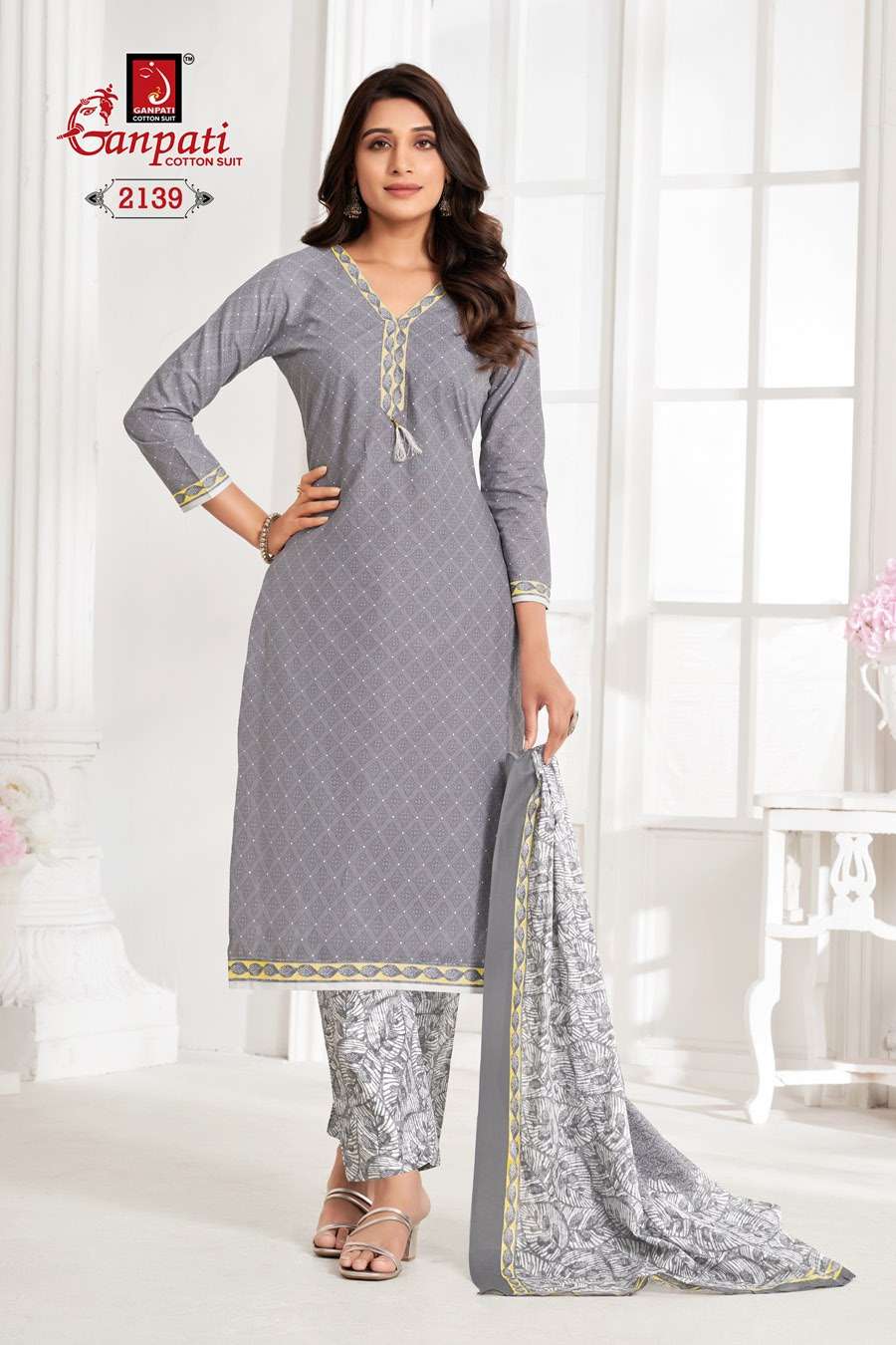 GANPATI JIGHYASHA VOL 21 PANT STYLE REGULAR WEAR COTTON SUIT