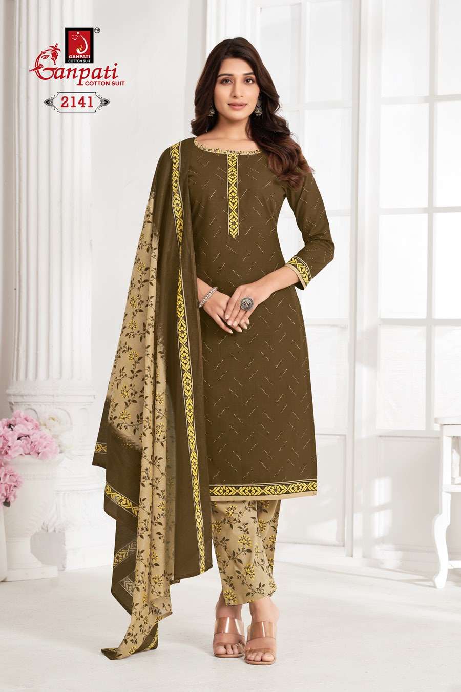 GANPATI JIGHYASHA VOL 21 PANT STYLE REGULAR WEAR COTTON SUIT