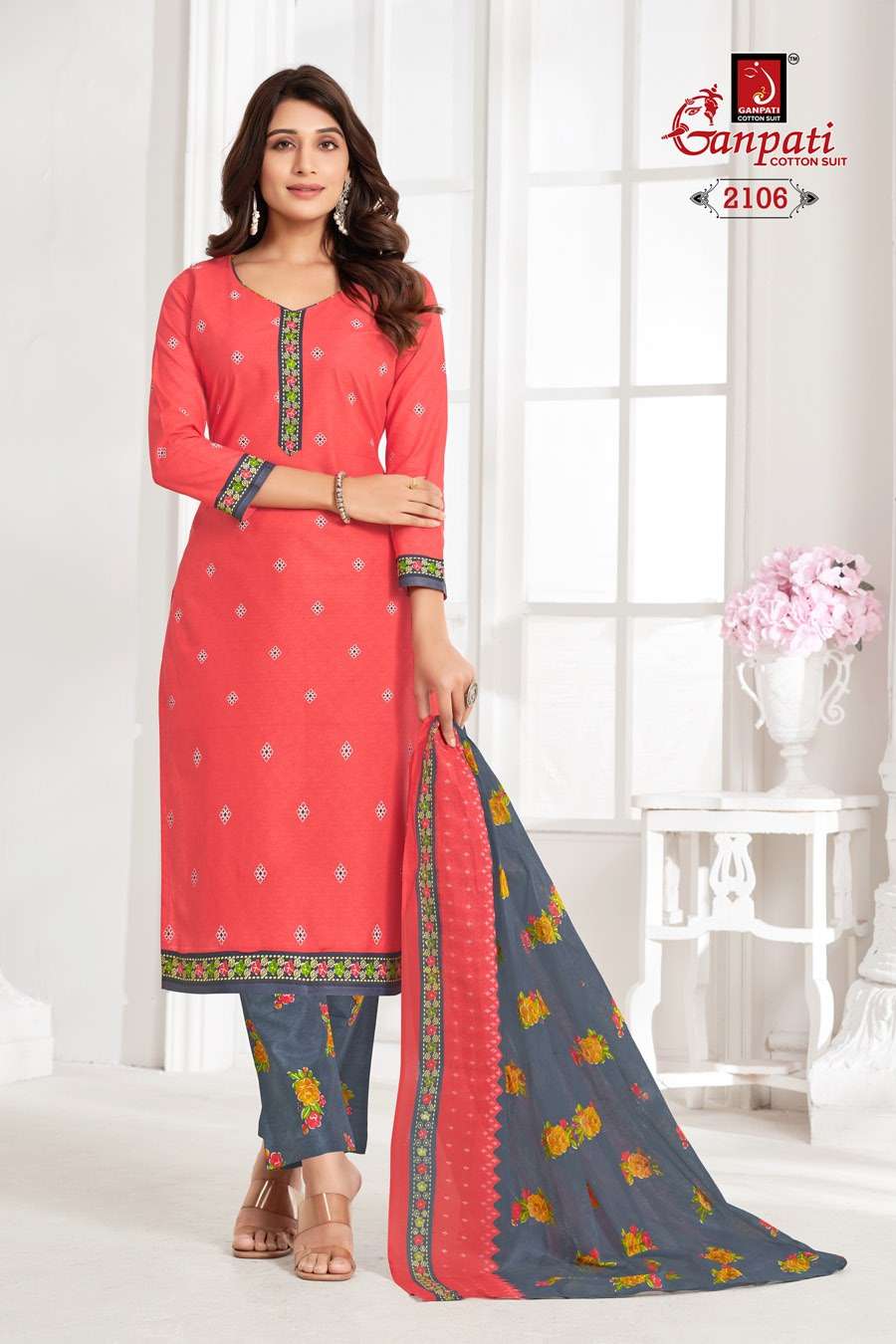 GANPATI JIGHYASHA VOL 21 PANT STYLE REGULAR WEAR COTTON SUIT