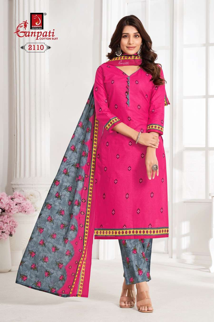 GANPATI JIGHYASHA VOL 21 PANT STYLE REGULAR WEAR COTTON SUIT