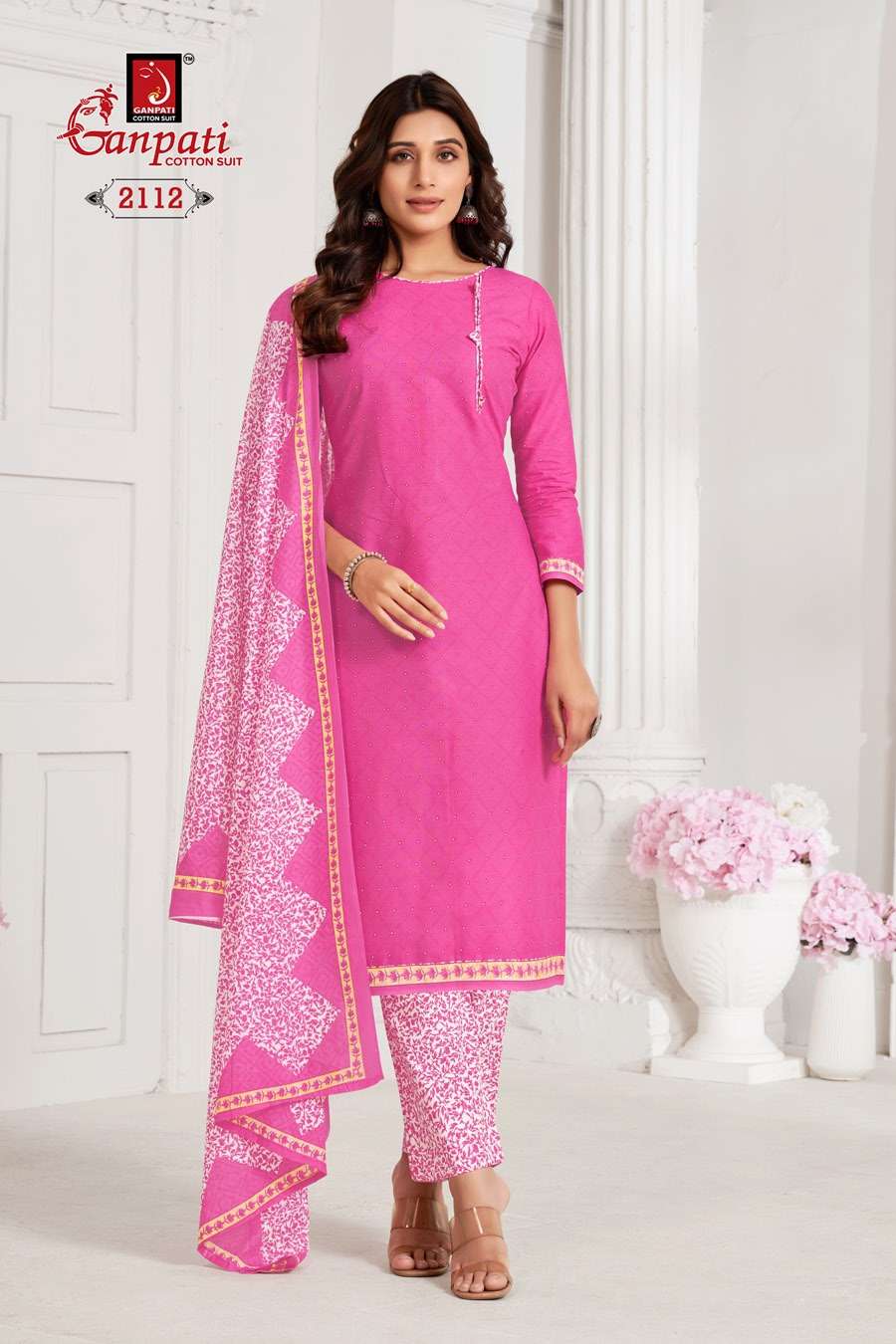 GANPATI JIGHYASHA VOL 21 PANT STYLE REGULAR WEAR COTTON SUIT