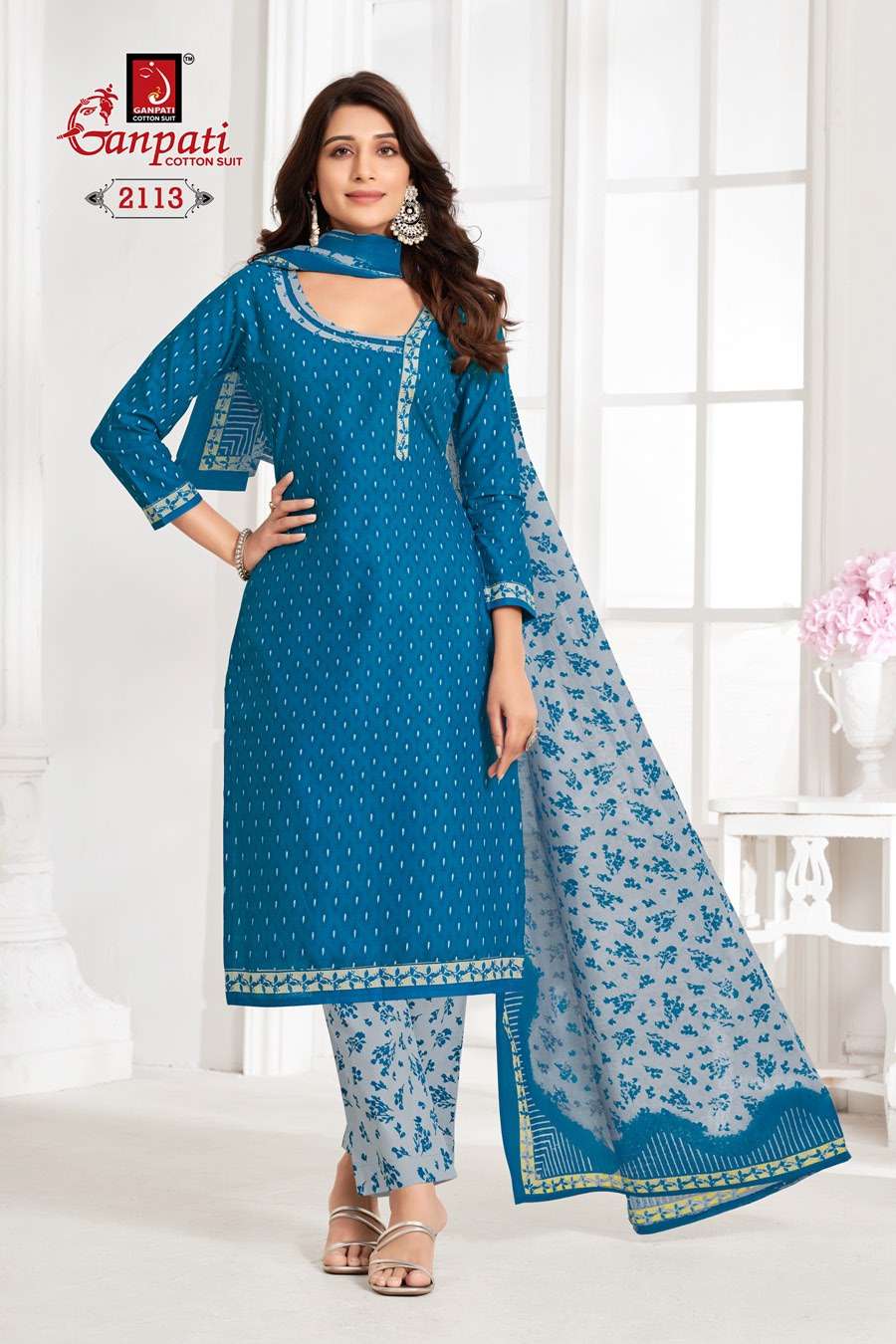 GANPATI JIGHYASHA VOL 21 PANT STYLE REGULAR WEAR COTTON SUIT