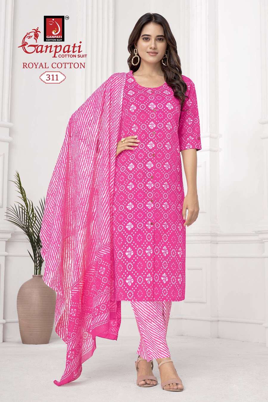 GANPATI ROYAL COTTON VOL 3 KURTI COMBO SET 
