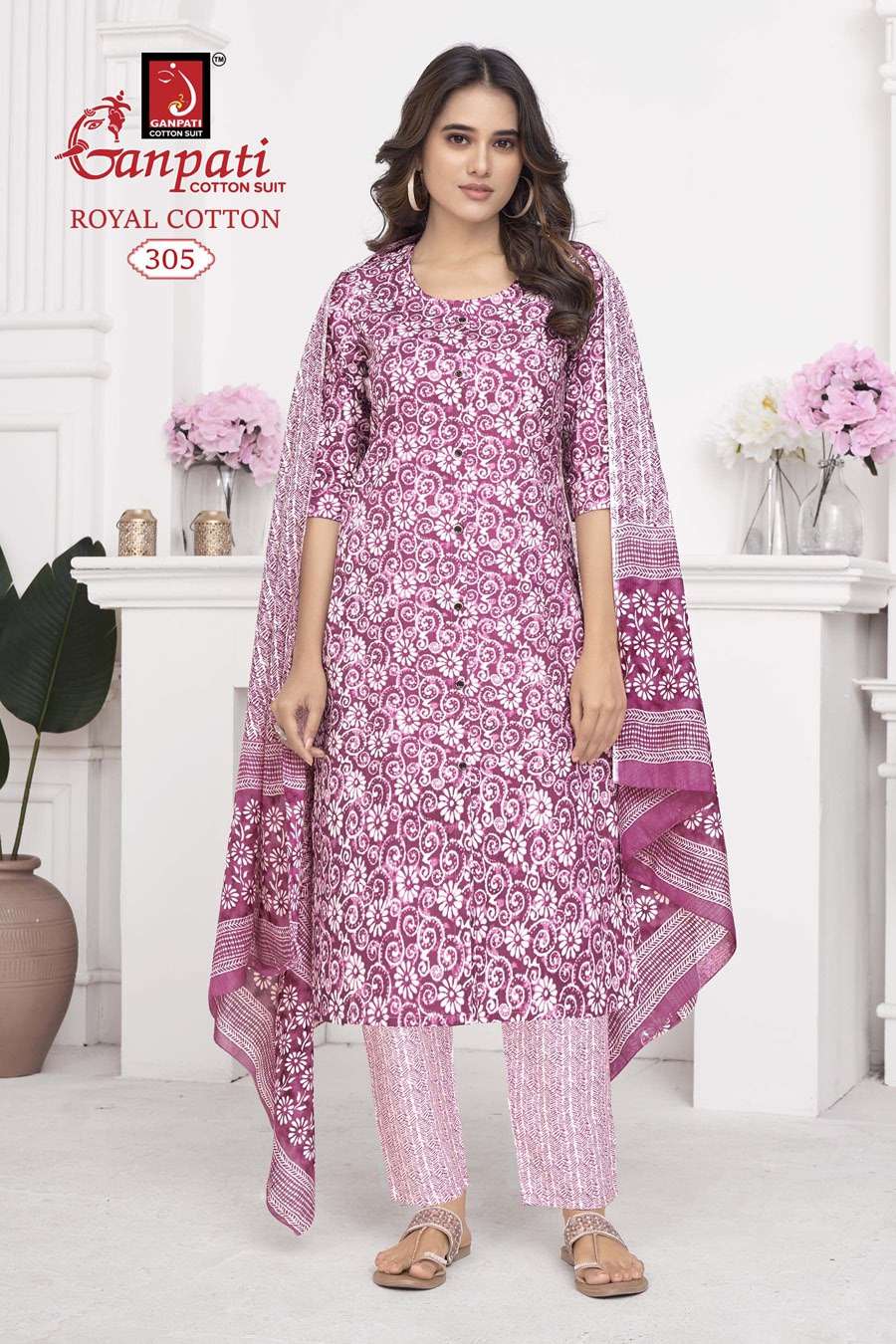 GANPATI ROYAL COTTON VOL 3 KURTI COMBO SET 