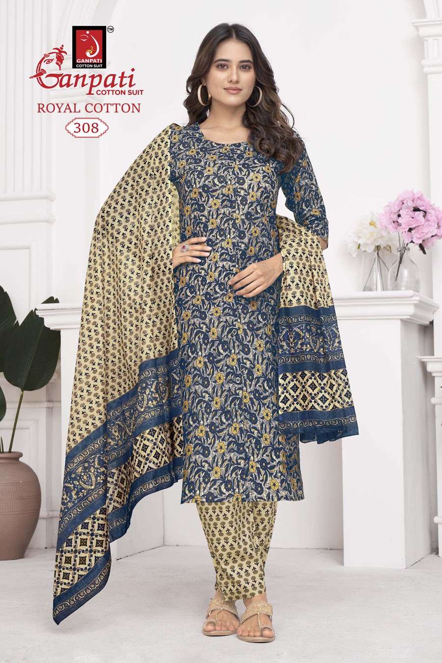GANPATI ROYAL COTTON VOL 3 KURTI COMBO SET 