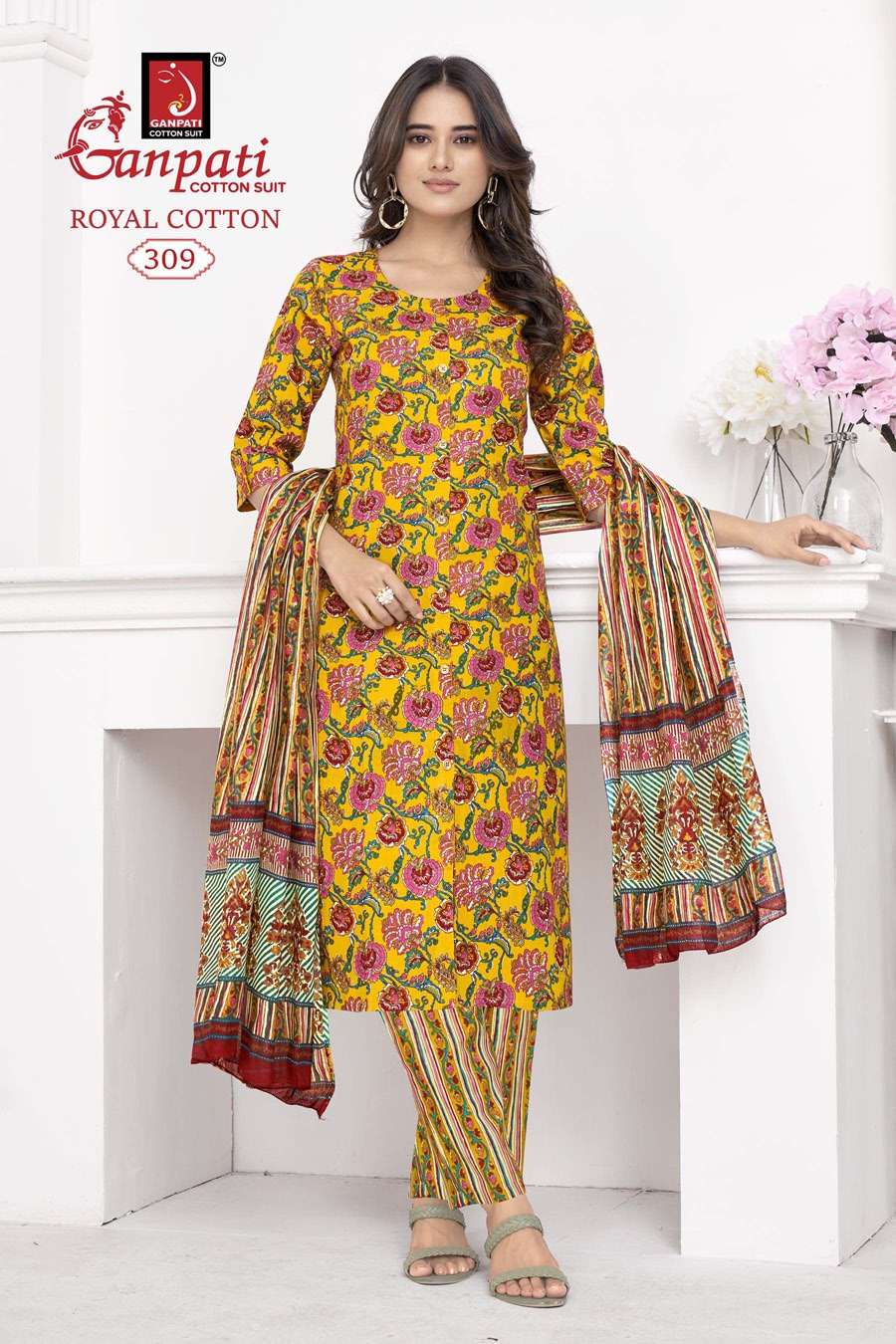 GANPATI ROYAL COTTON VOL 3 KURTI COMBO SET 