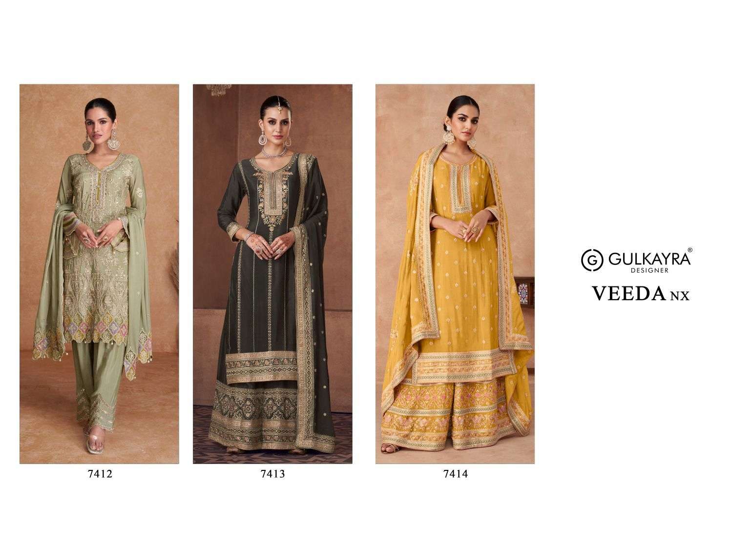 GULKAYRA DESIGNER VEEDA NX CHINON DESIGNER SUIT