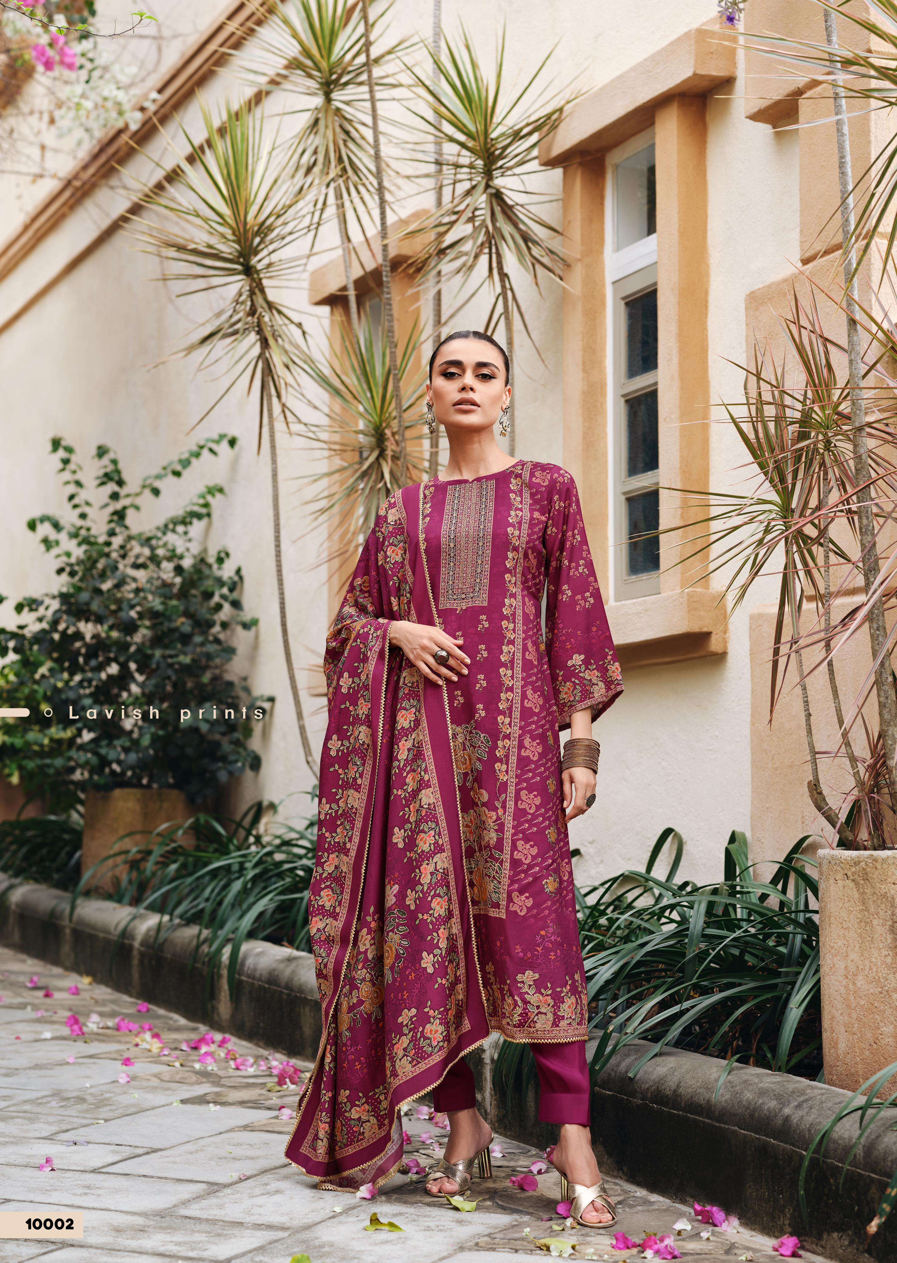 GULL JEE  ETHNICITY VISCOSE EMBROIDERY DESIGNER SUIT