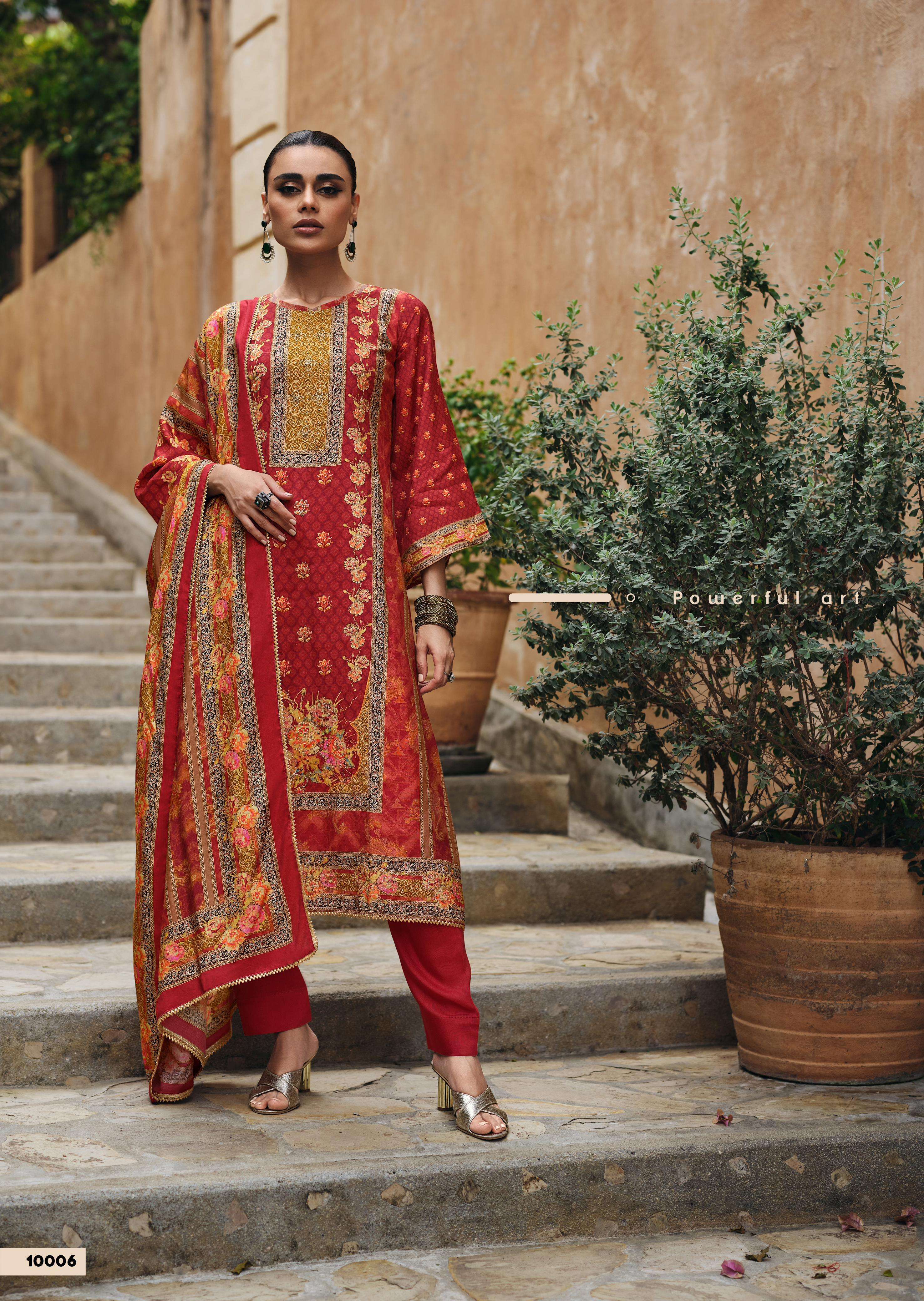 GULL JEE  ETHNICITY VISCOSE EMBROIDERY DESIGNER SUIT