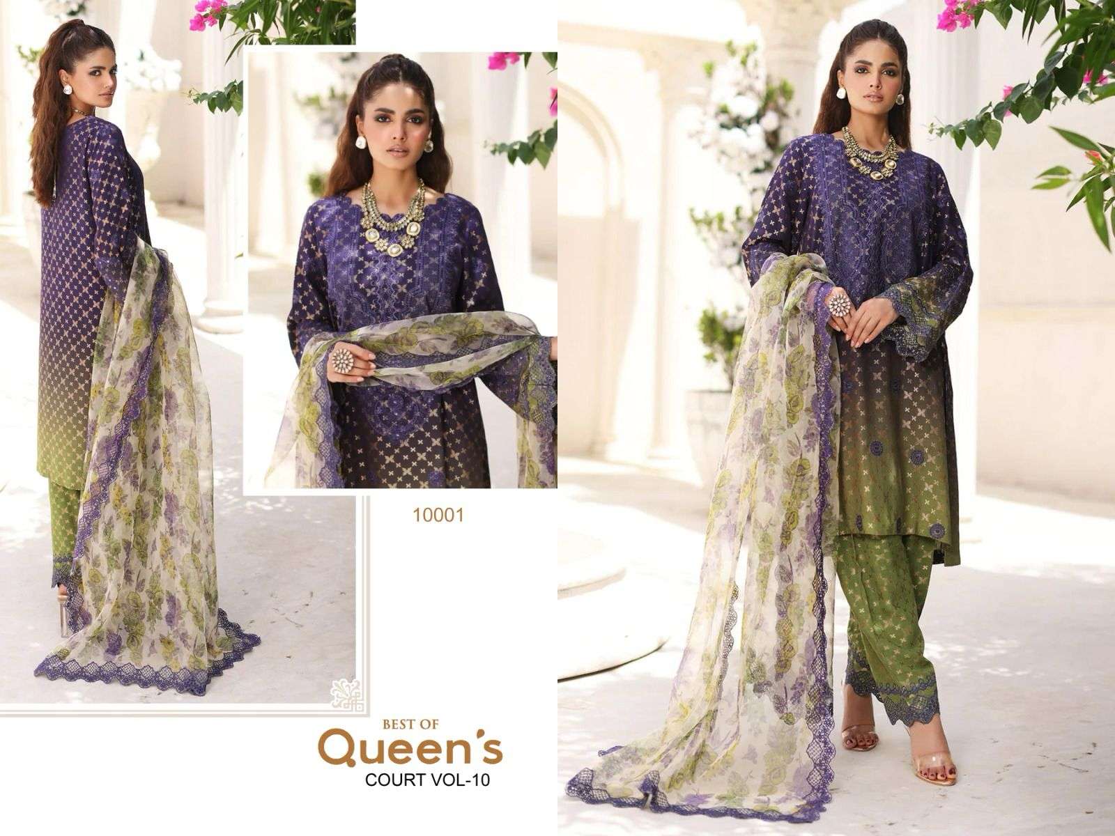 HAZZEL BEST OF QUEENS COURT VOL 10 COTTON SALWAR KAMEEZ 