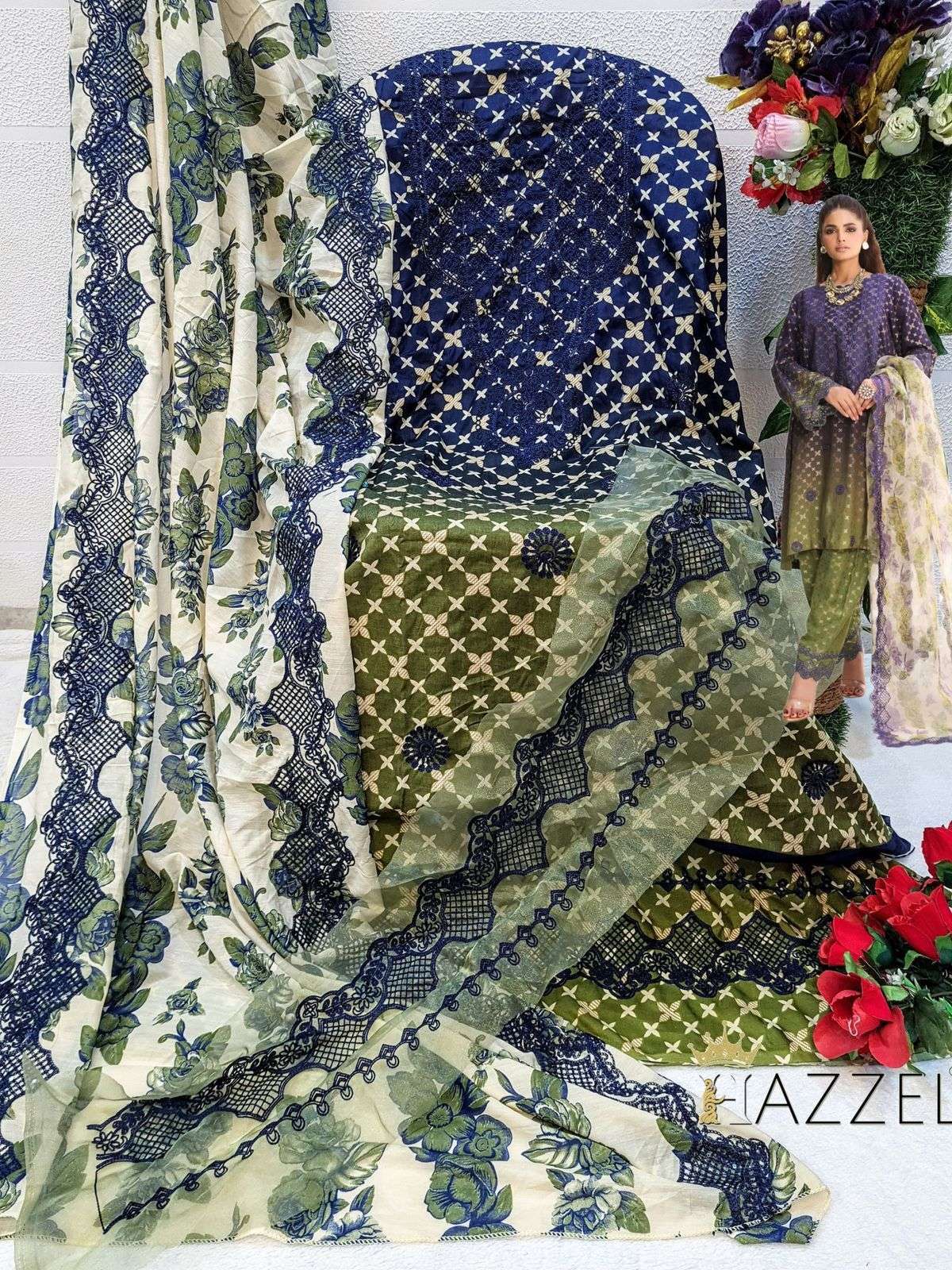 HAZZEL BEST OF QUEENS COURT VOL 10 COTTON SALWAR KAMEEZ 